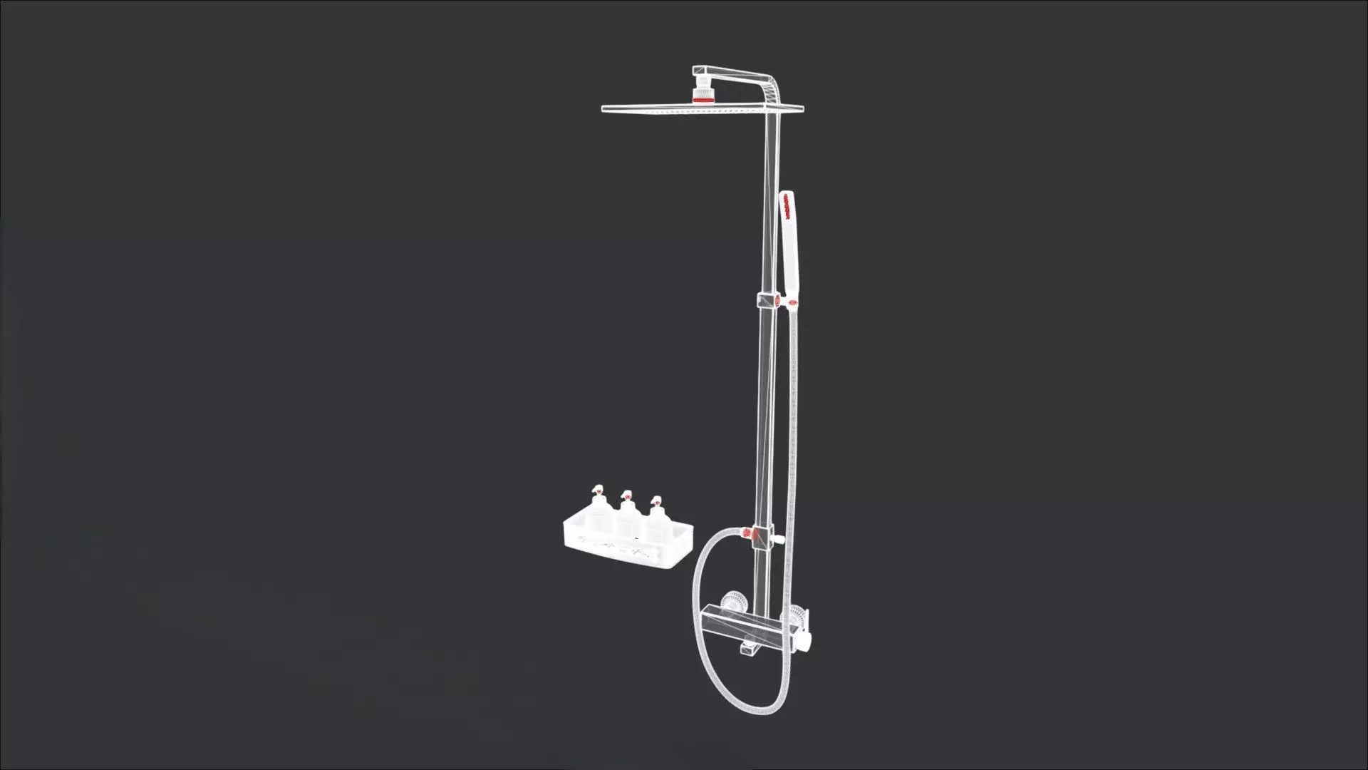 Shower And Storage Set 3D model_7