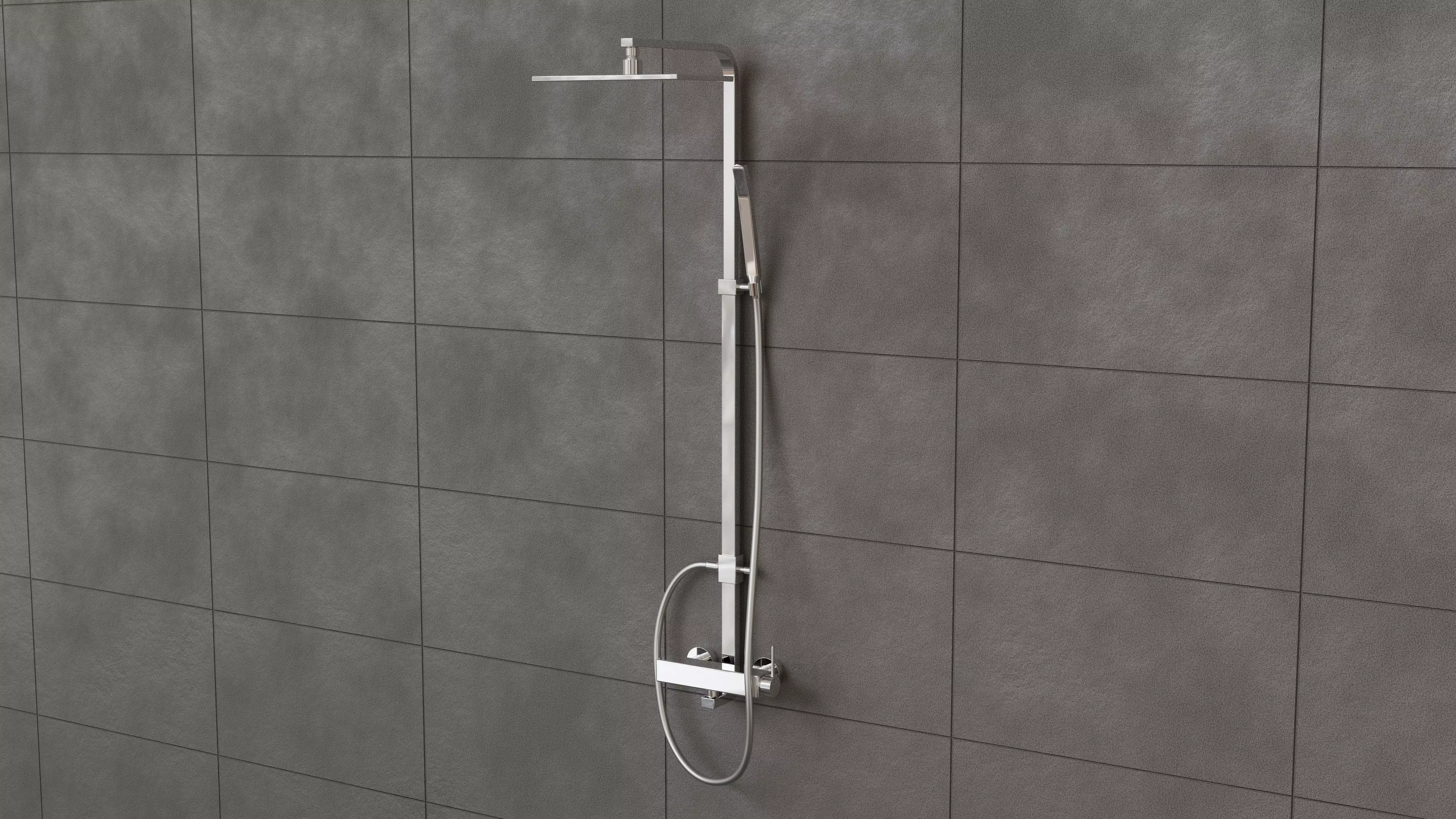 Shower And Storage Set 3D model_1