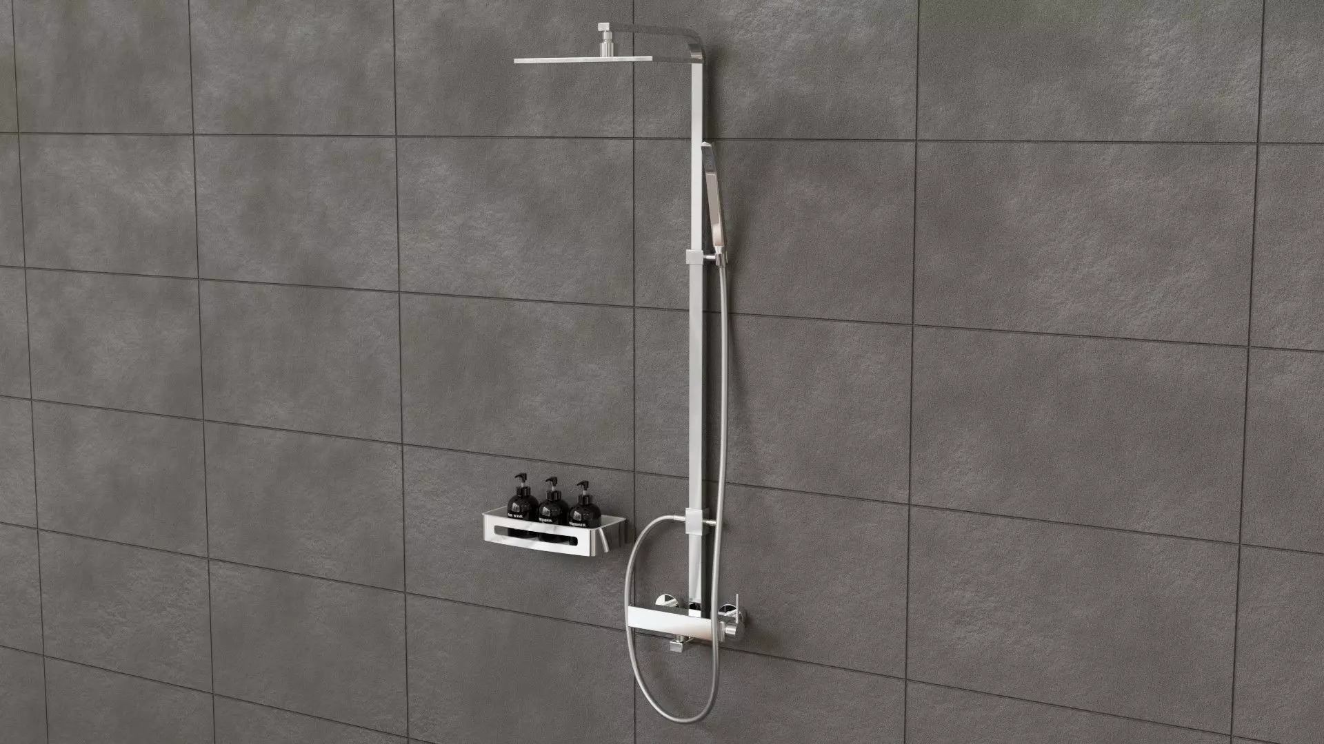Shower And Storage Set 3D model_0