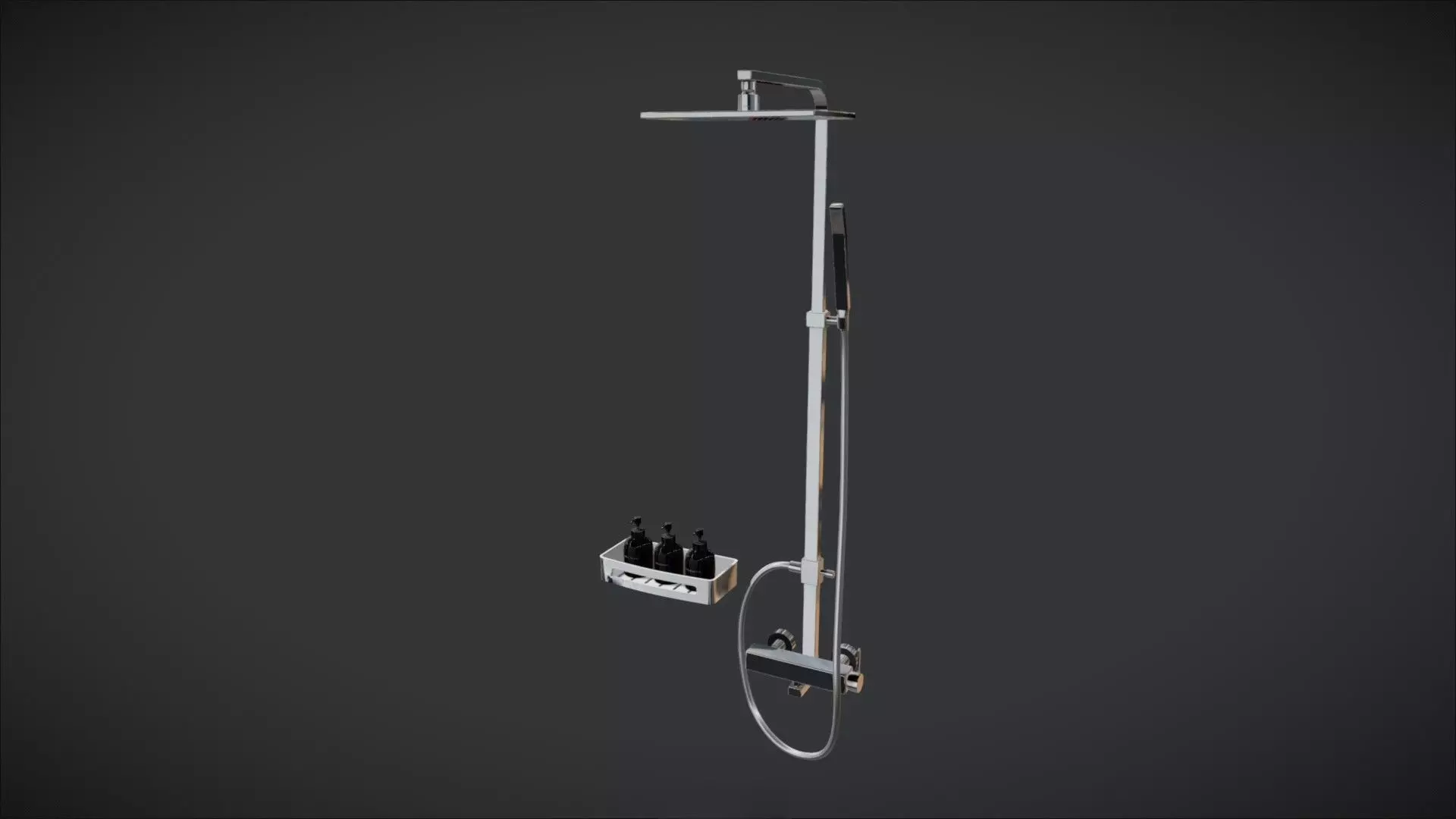 Shower And Storage Set 3D model_5