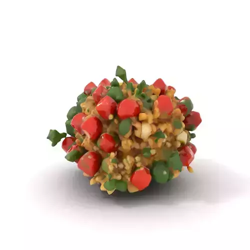 Colorful Couscous Salad model pack Low-poly 3D model