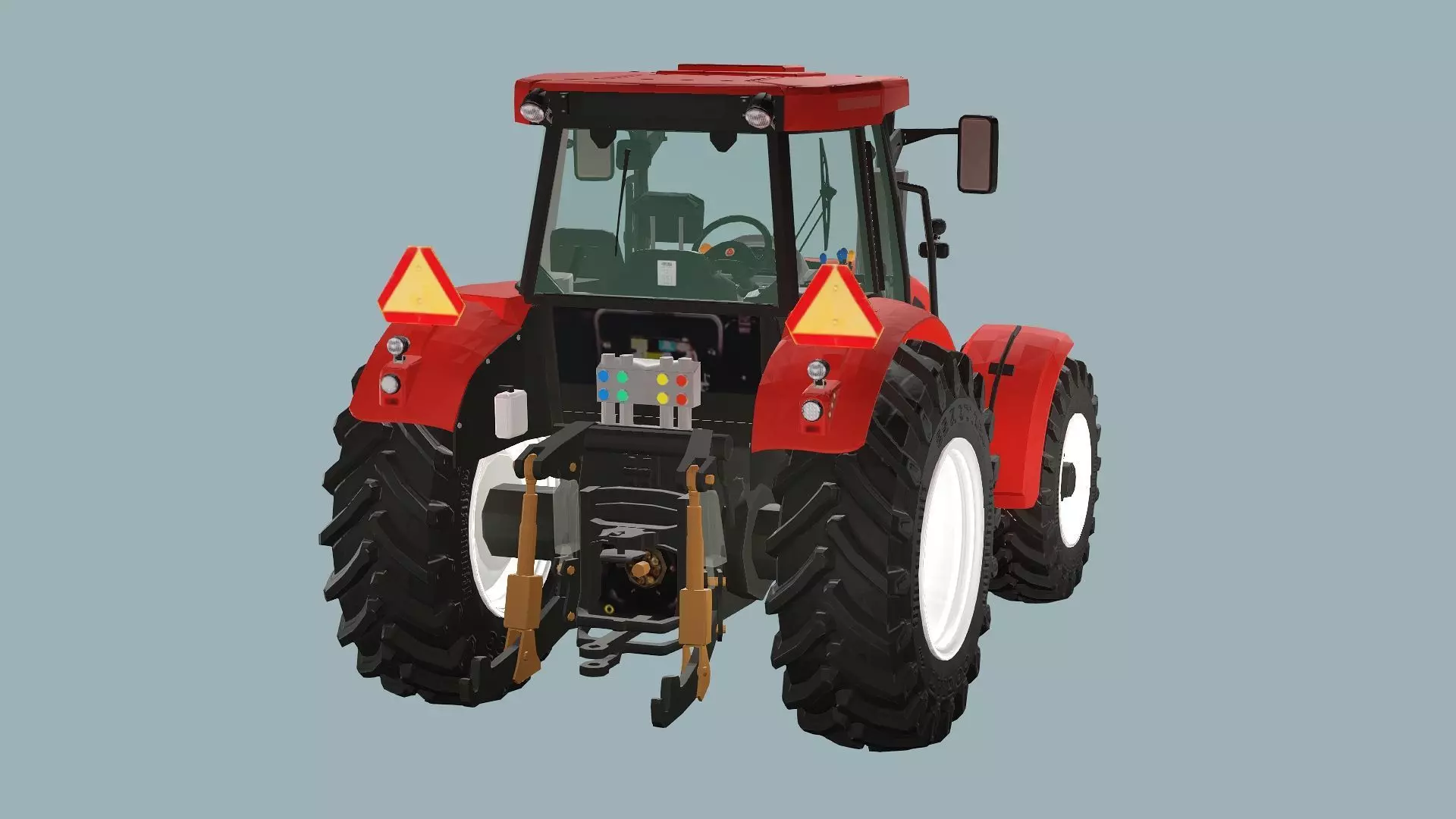 Farm Tractor X2 4115M 3D Model Low-poly 3D model_2