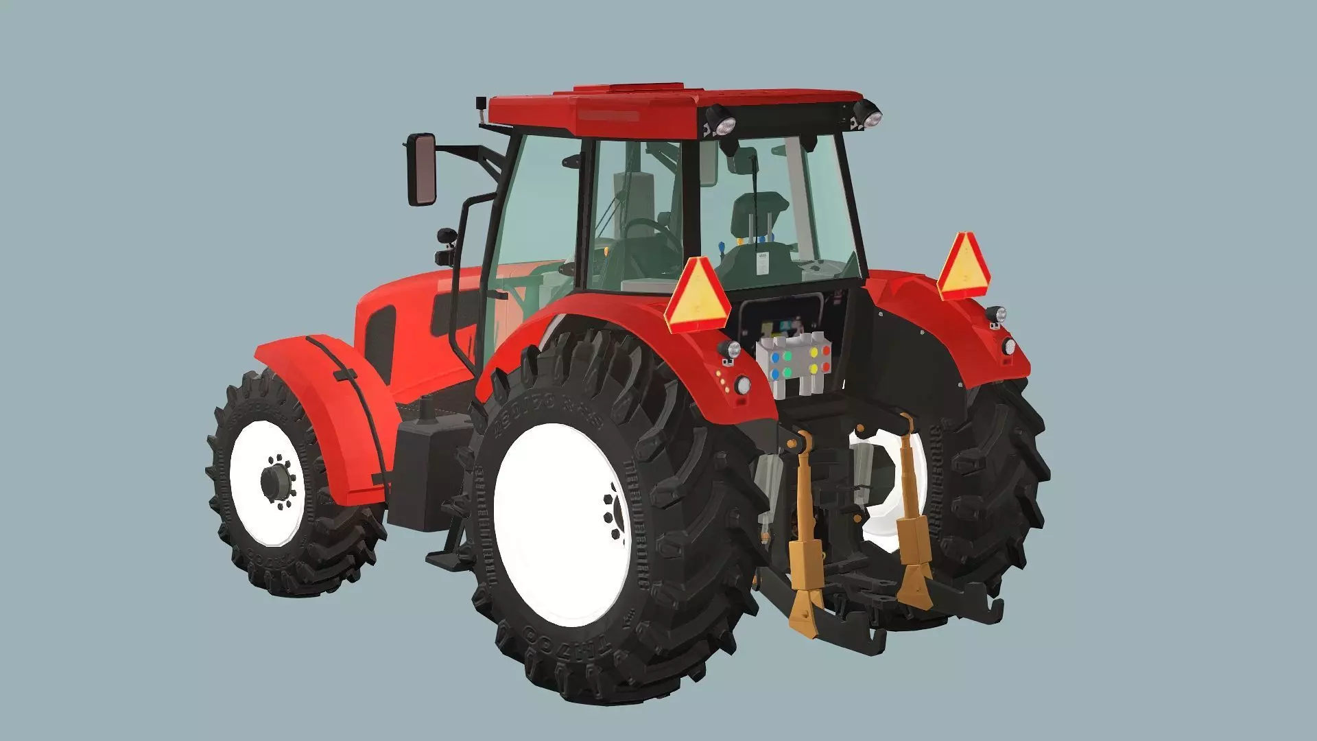 Farm Tractor X2 4115M 3D Model Low-poly 3D model_5