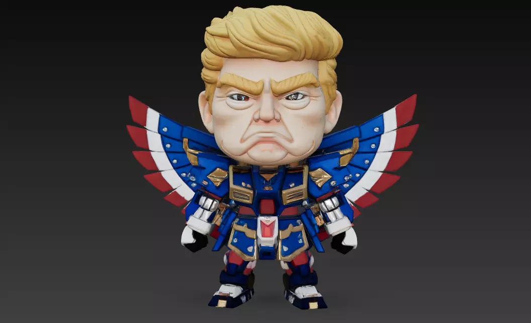 Donald Trump Gundam Mode Free 3D print model
