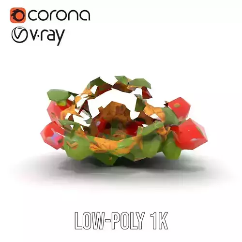 Vibrant Bulgur Salad model pack Low-poly 3D model 7