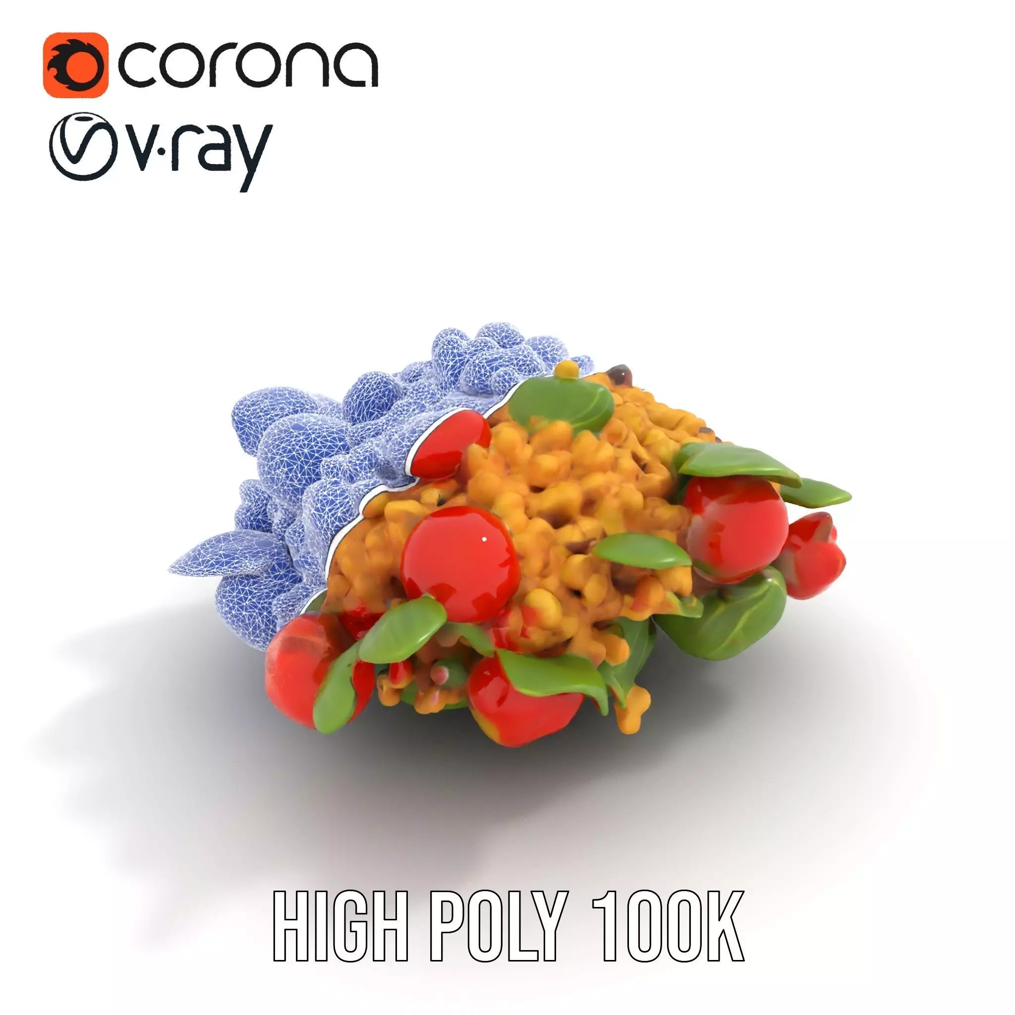 Vibrant Bulgur Salad model pack Low-poly 3D model_31