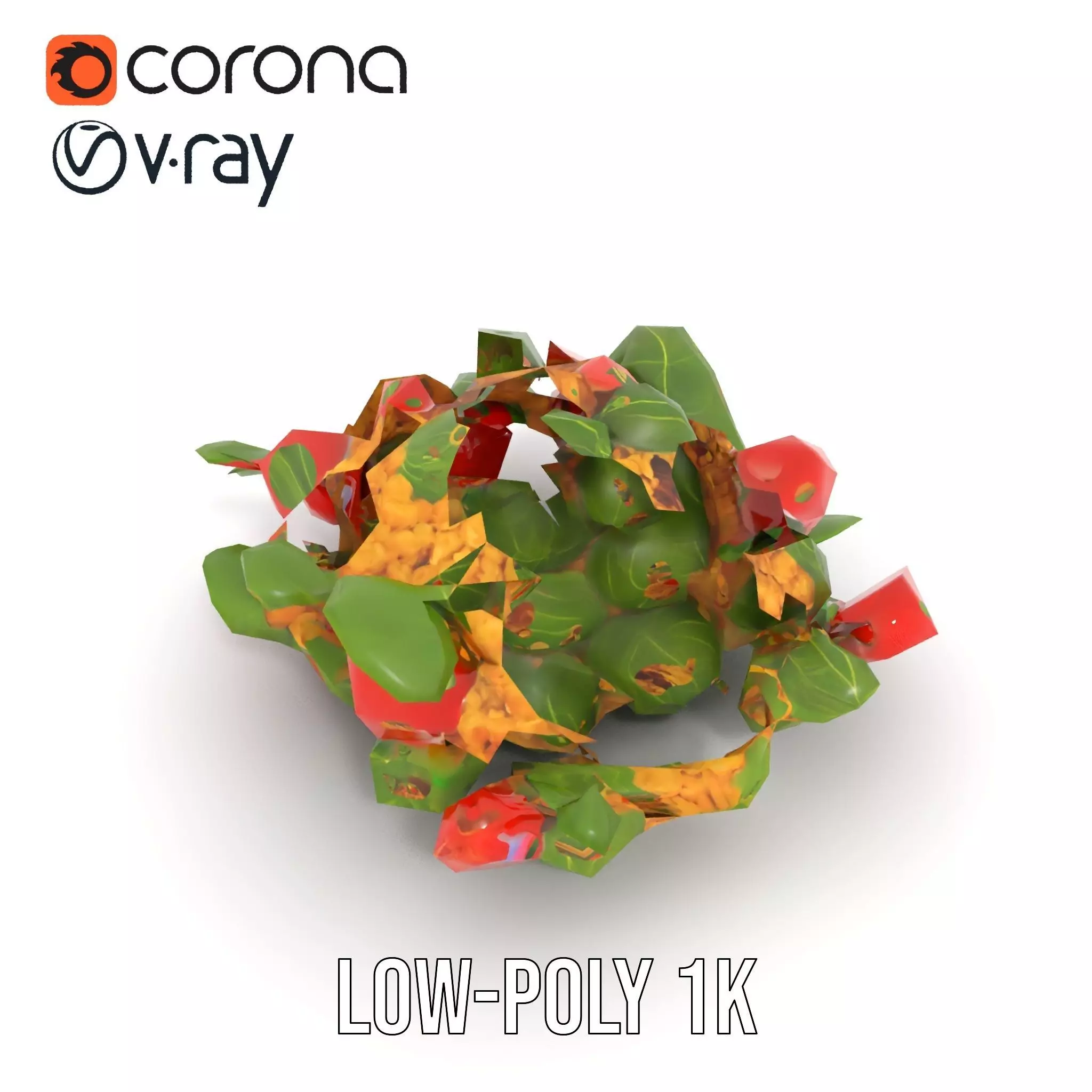 Vibrant Bulgur Salad model pack Low-poly 3D model_14