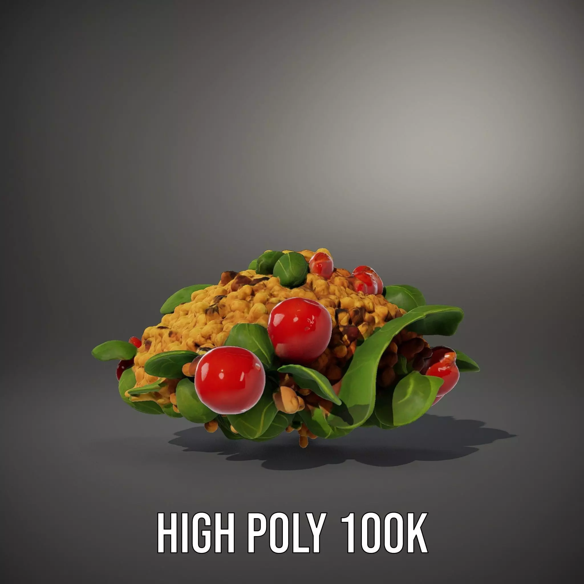Vibrant Bulgur Salad model pack Low-poly 3D model_10