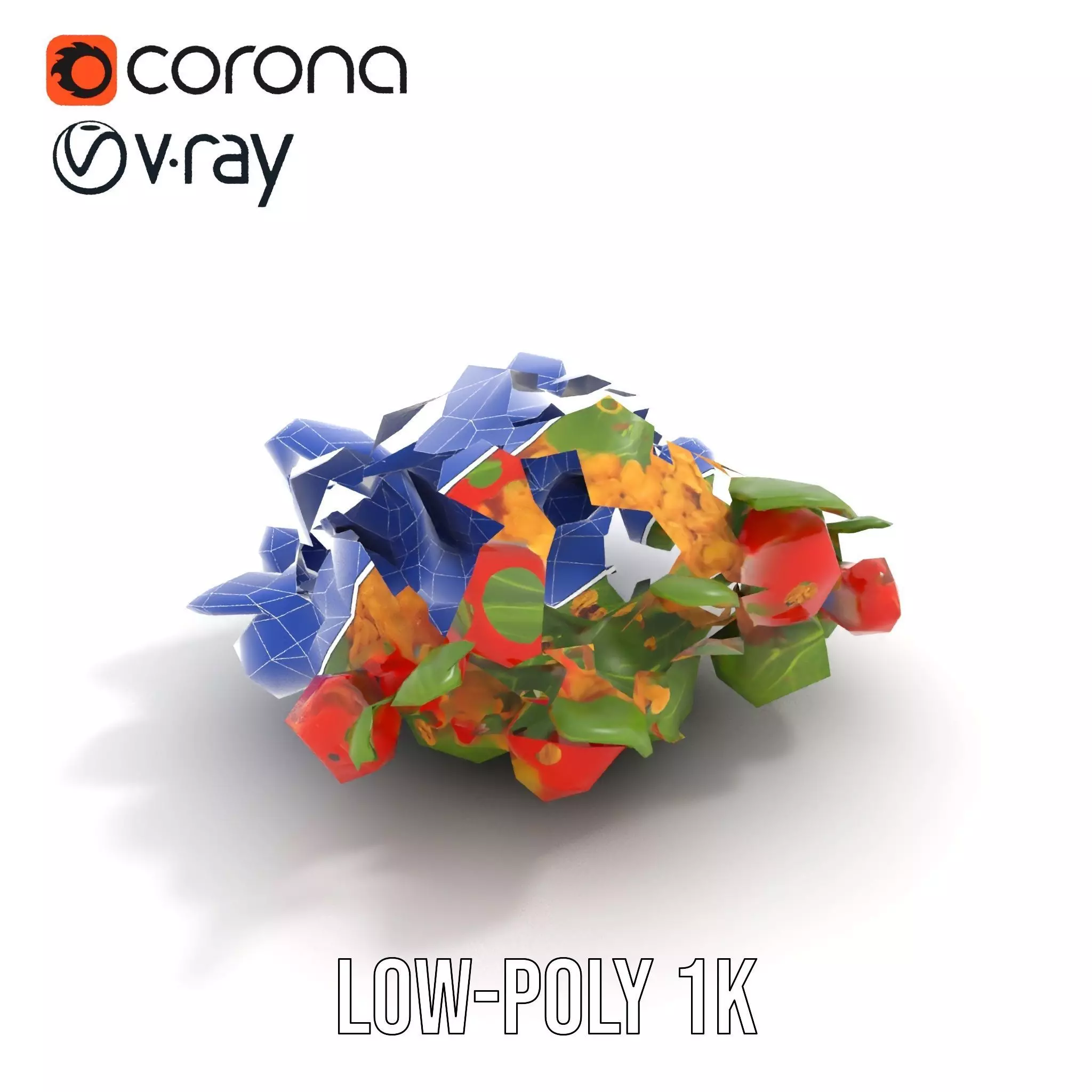 Vibrant Bulgur Salad model pack Low-poly 3D model_25