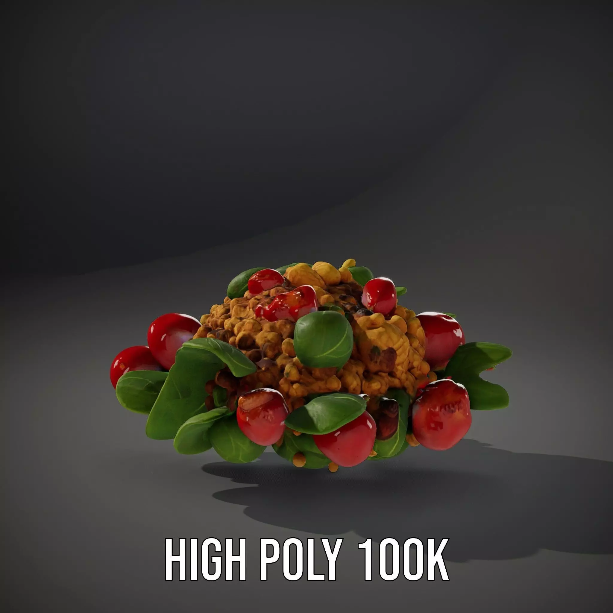 Vibrant Bulgur Salad model pack Low-poly 3D model_8