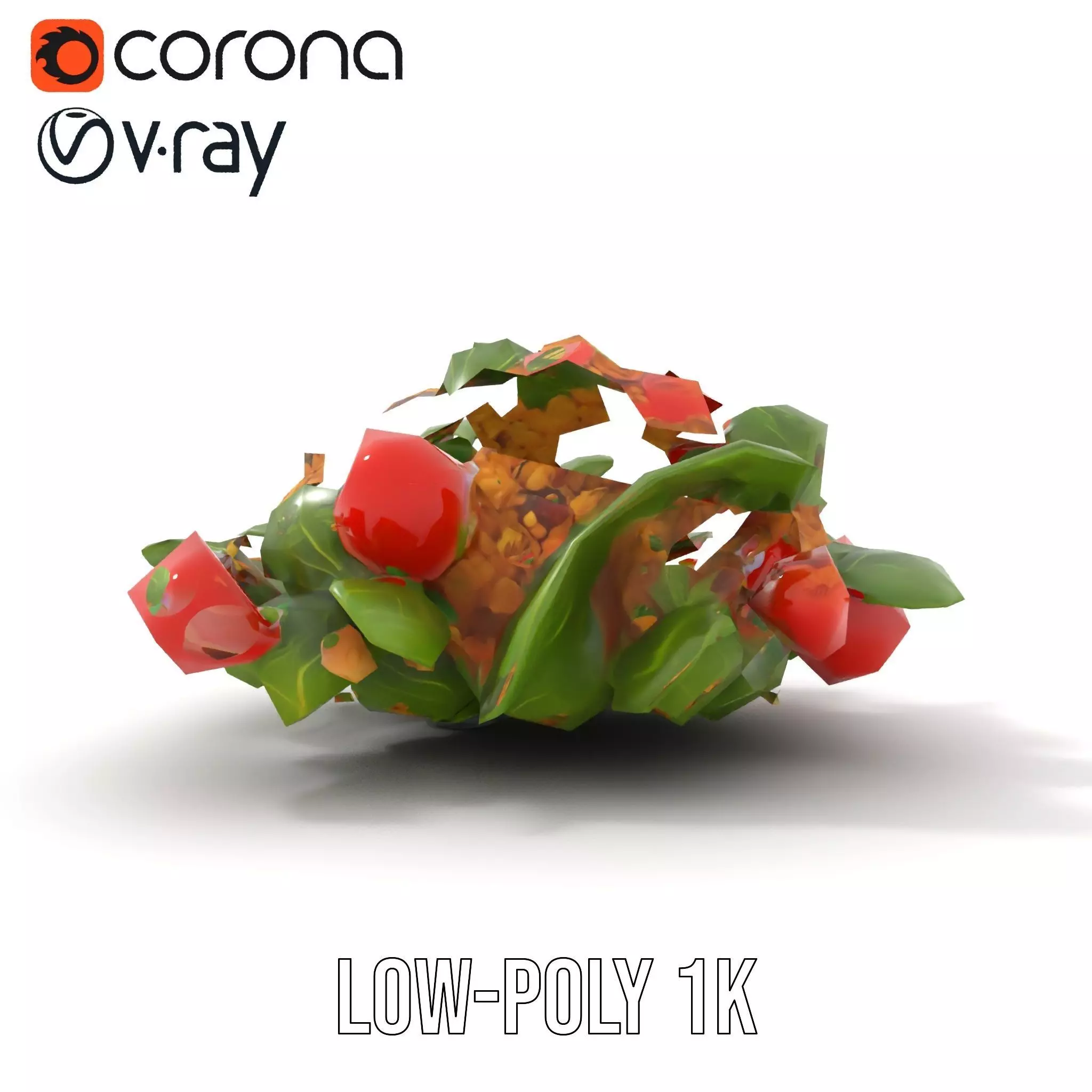 Vibrant Bulgur Salad model pack Low-poly 3D model_12