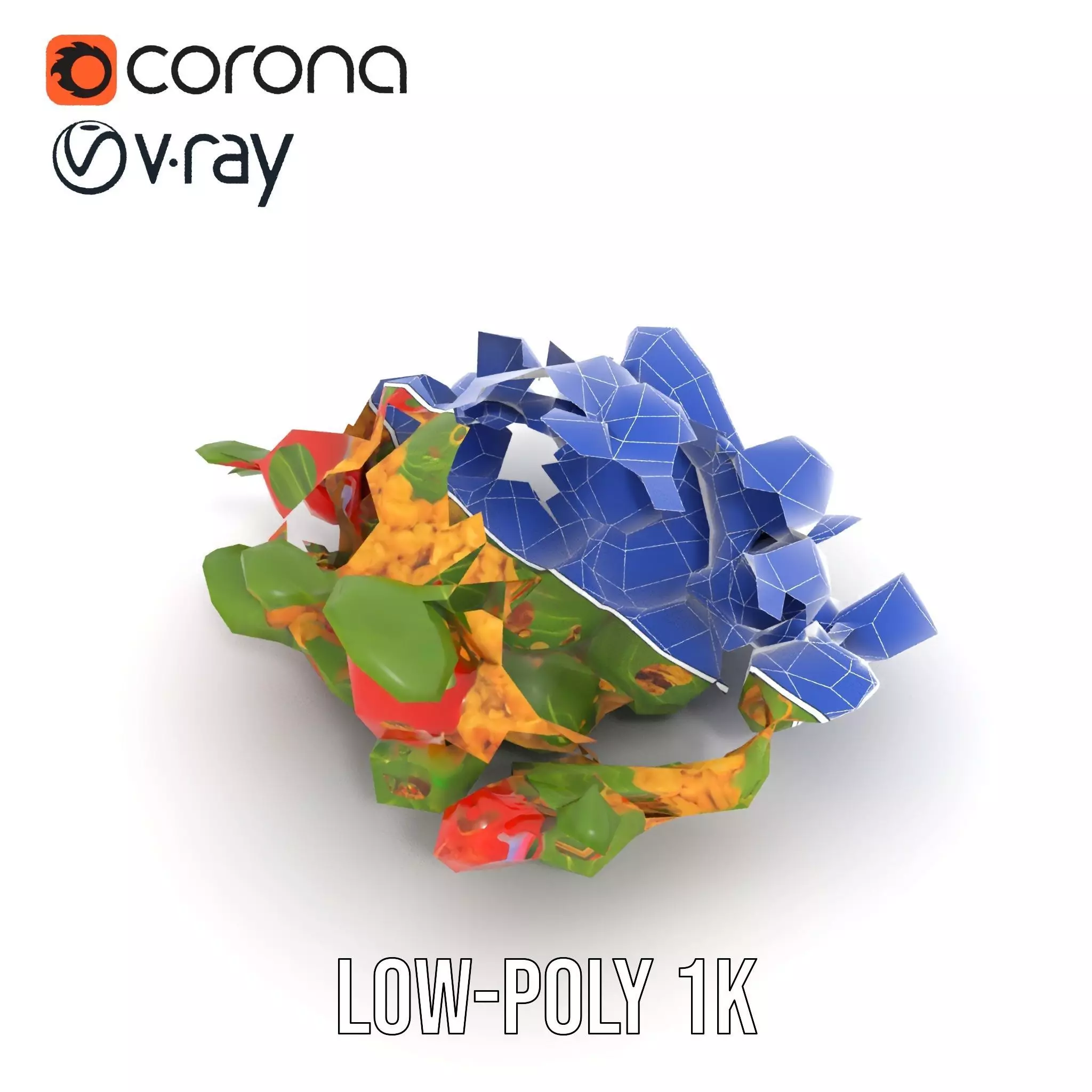 Vibrant Bulgur Salad model pack Low-poly 3D model_19