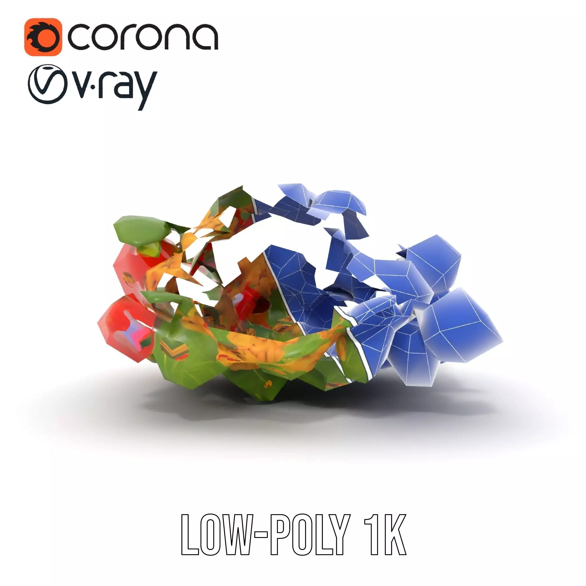 Vibrant Bulgur Salad model pack Low-poly 3D model_30