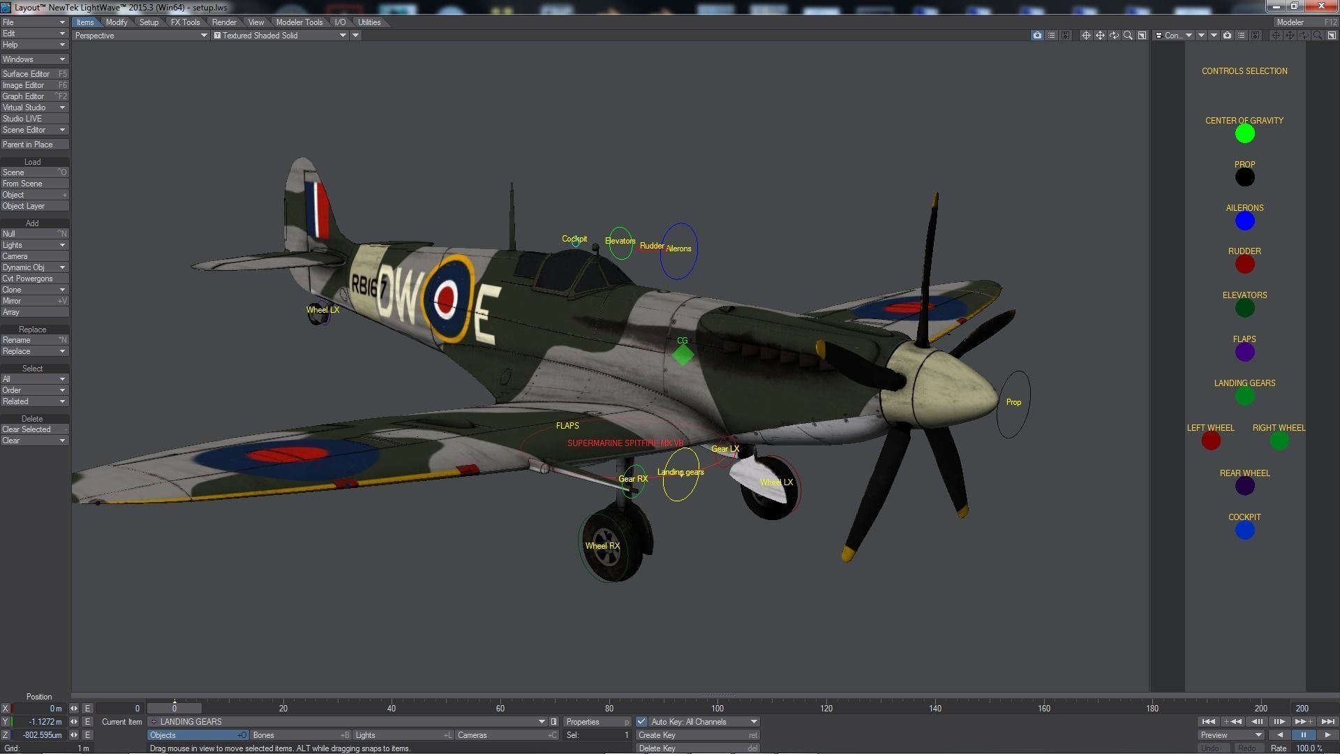 SPITFIRE MK XIV 610th Squadron Low-poly 3D model_30
