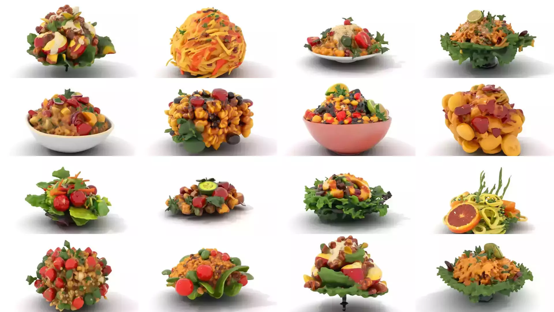 Gourmet Salad 3D Models Pack 3D Model Collection_39