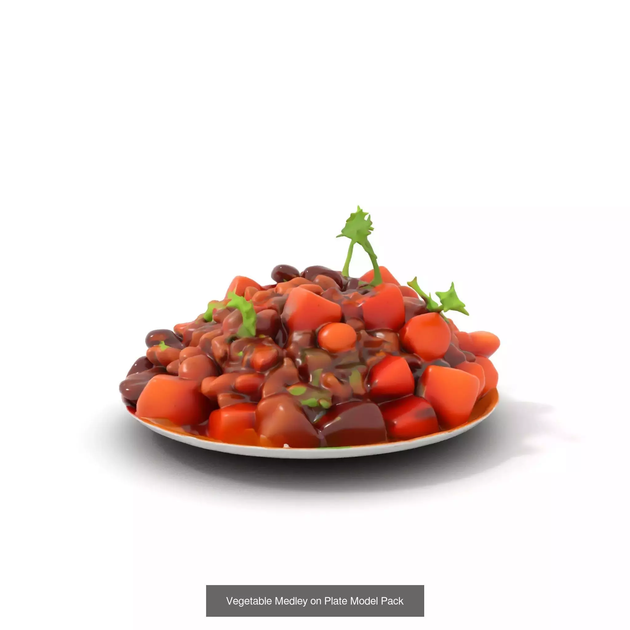 Gourmet Salad 3D Models Pack 3D Model Collection_44
