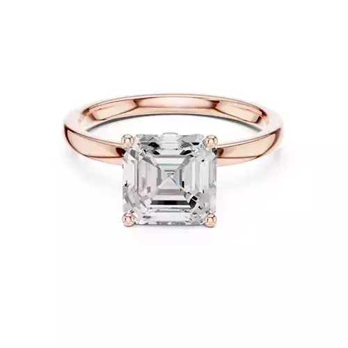 Flower Basket Asscher Cut Diamond Engagement Ring 3DM STL Video
