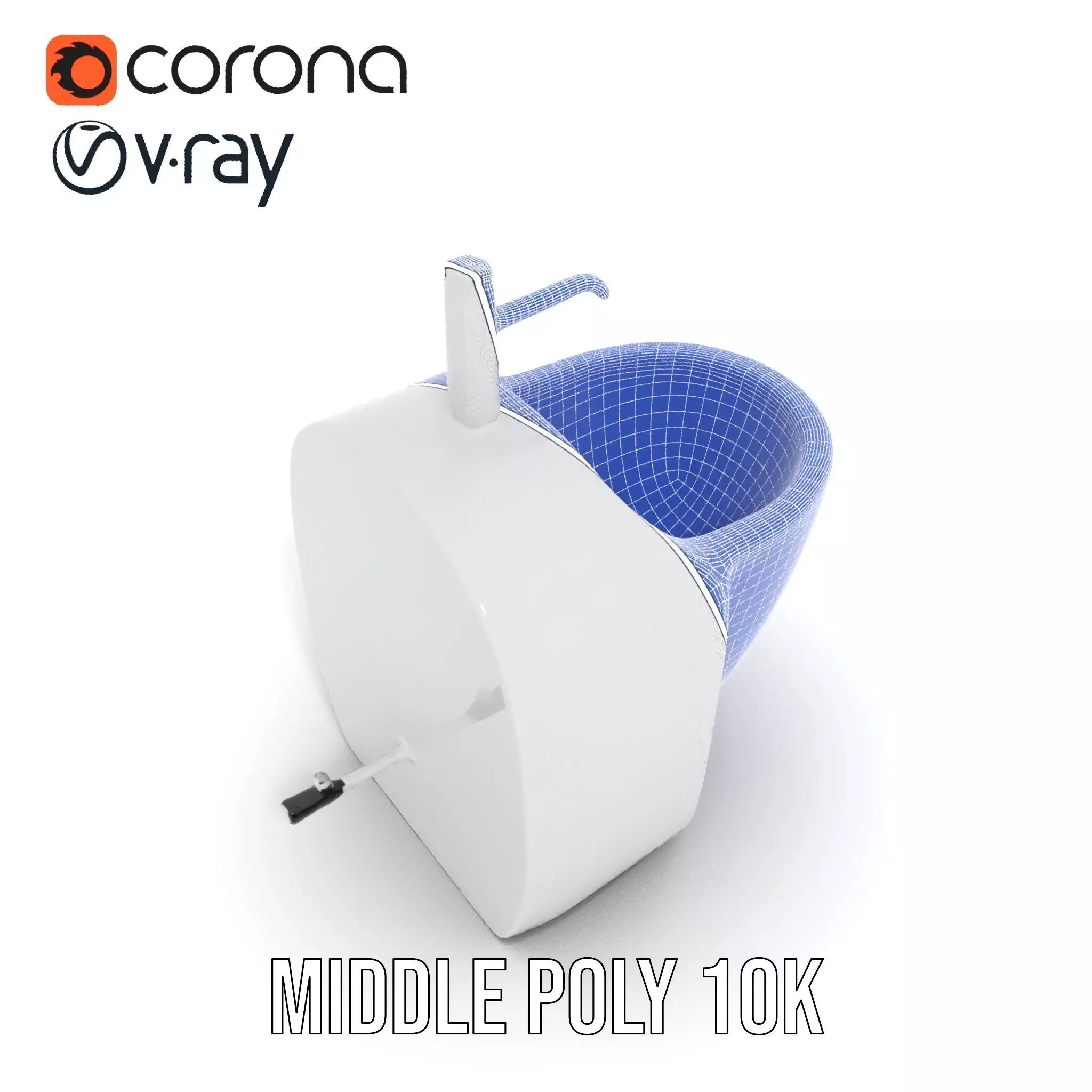Modern White Urinal model pack Low-poly 3D model_18