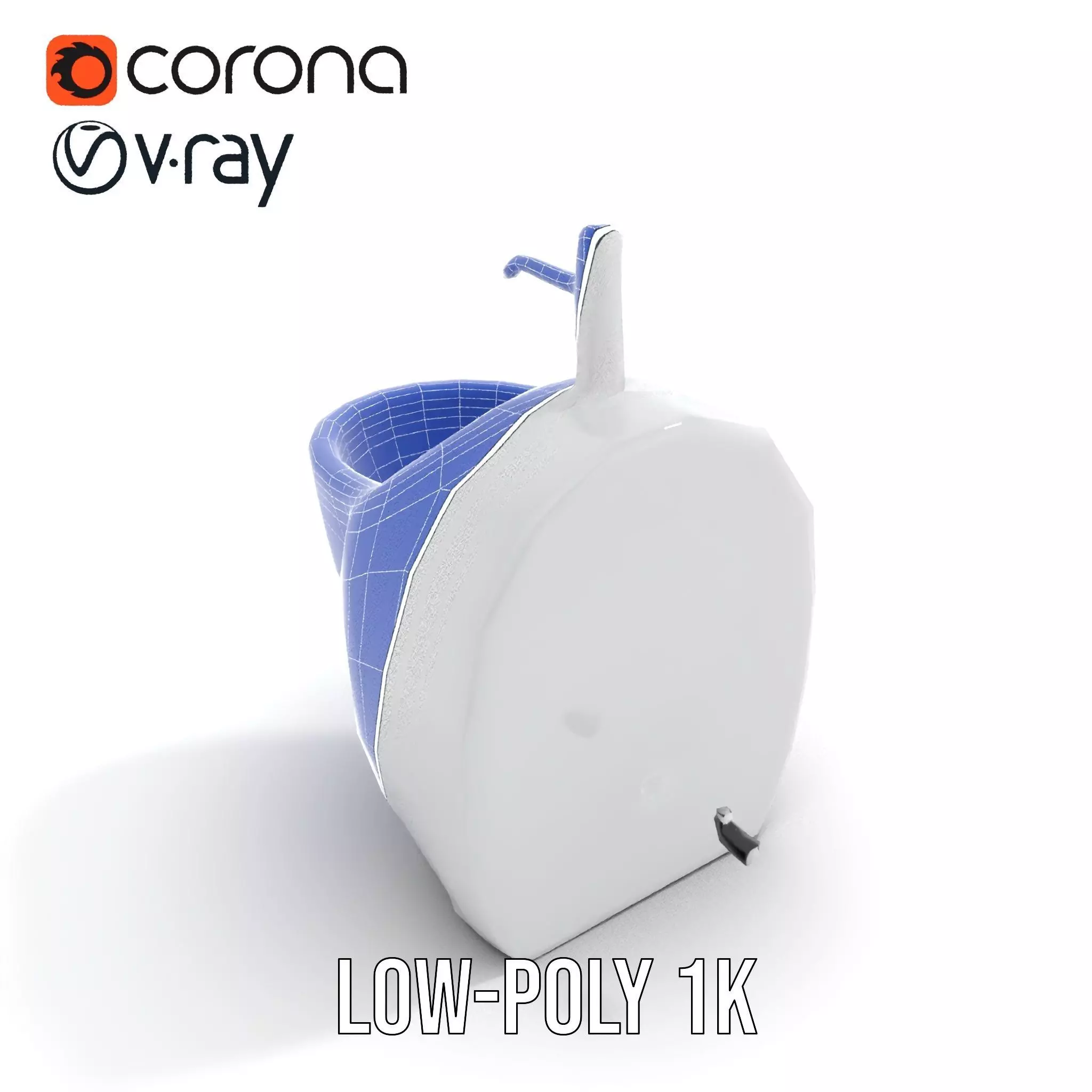 Modern White Urinal model pack Low-poly 3D model_22