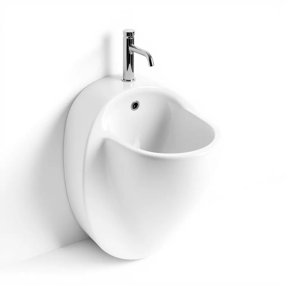 Modern White Urinal model pack Low-poly 3D model_2