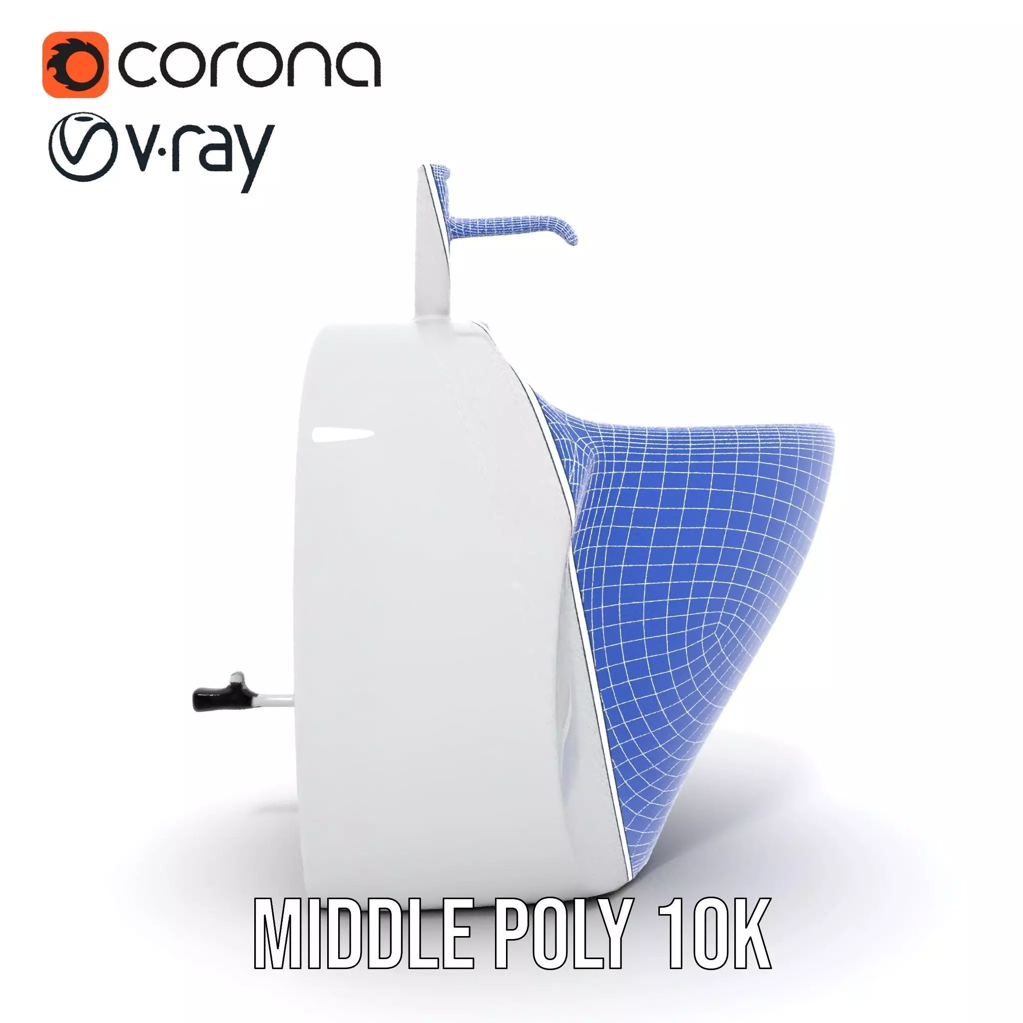 Modern White Urinal model pack Low-poly 3D model_13