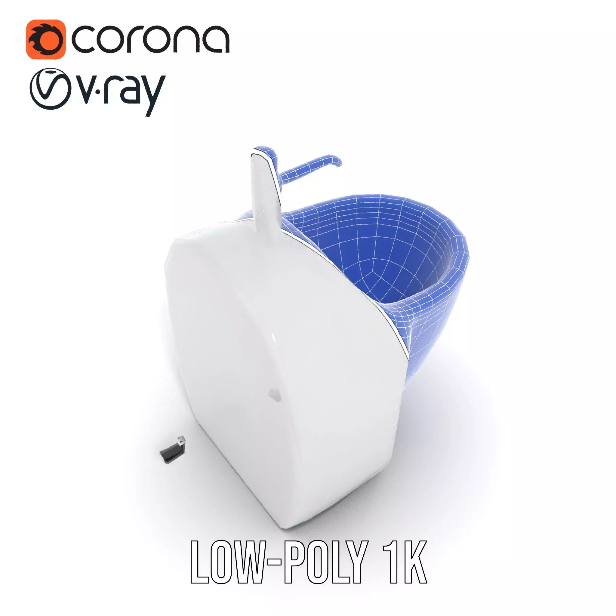 Modern White Urinal model pack Low-poly 3D model_28