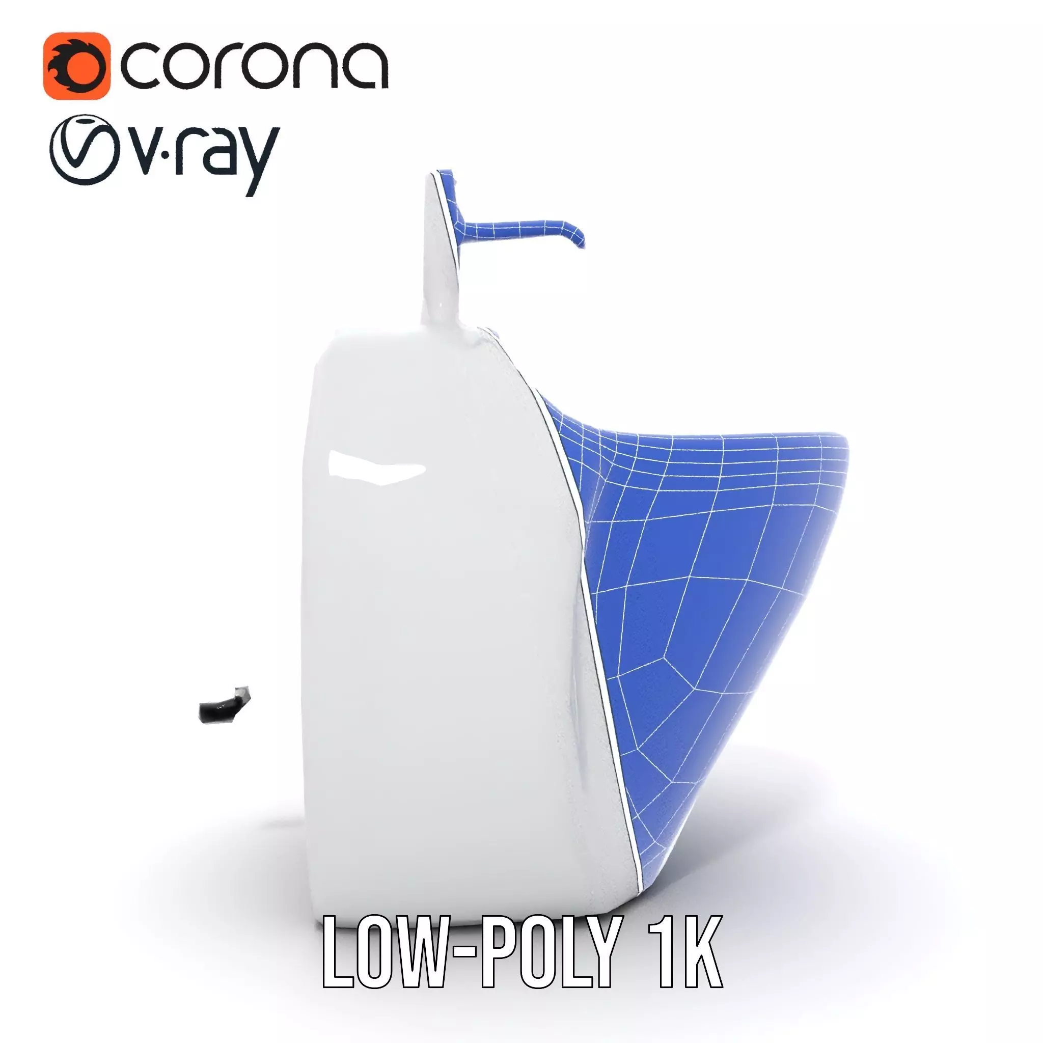 Modern White Urinal model pack Low-poly 3D model_31