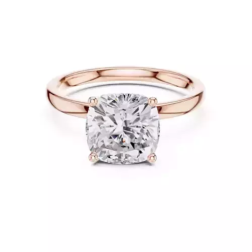 Flower Basket Cushion Cut Diamond Engagement Ring 3DM STL Video