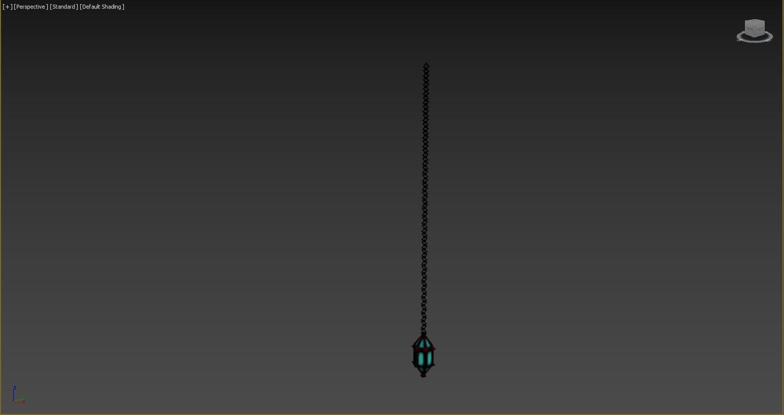 Hanging Iron Lantern Glowing Low-poly 3D model_5