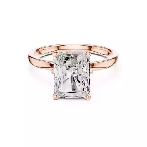 Flower Basket Radiant Cut Diamond Engagement Ring 3DM STL Video