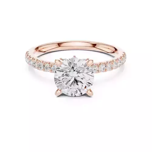 Round Diamond With Hidden Marquise Wedding Ring 3DM STL Video