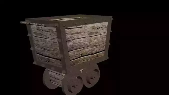 Low Poly Mine Cart