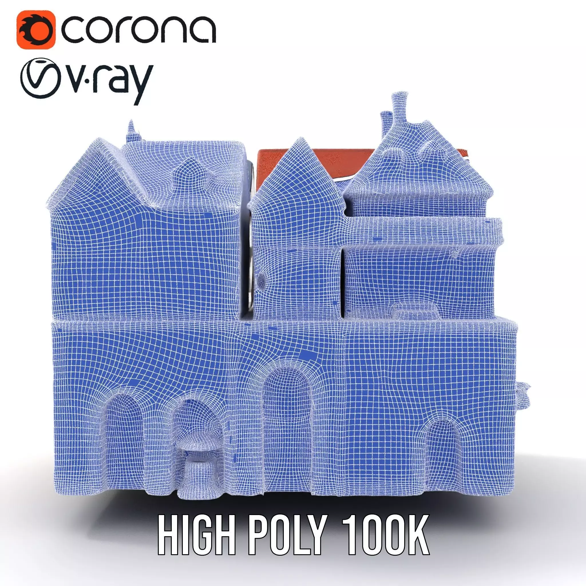 Rustic German Townhouse model pack Low-poly 3D model_31