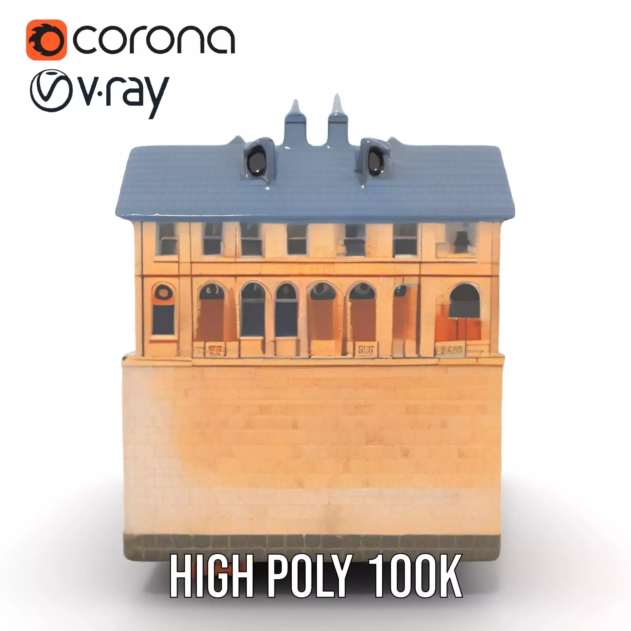 Rustic German Townhouse model pack Low-poly 3D model_23