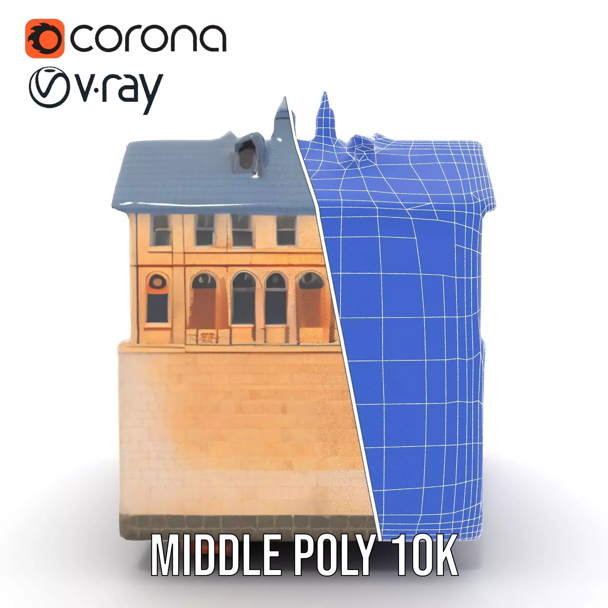 Rustic German Townhouse model pack Low-poly 3D model_24