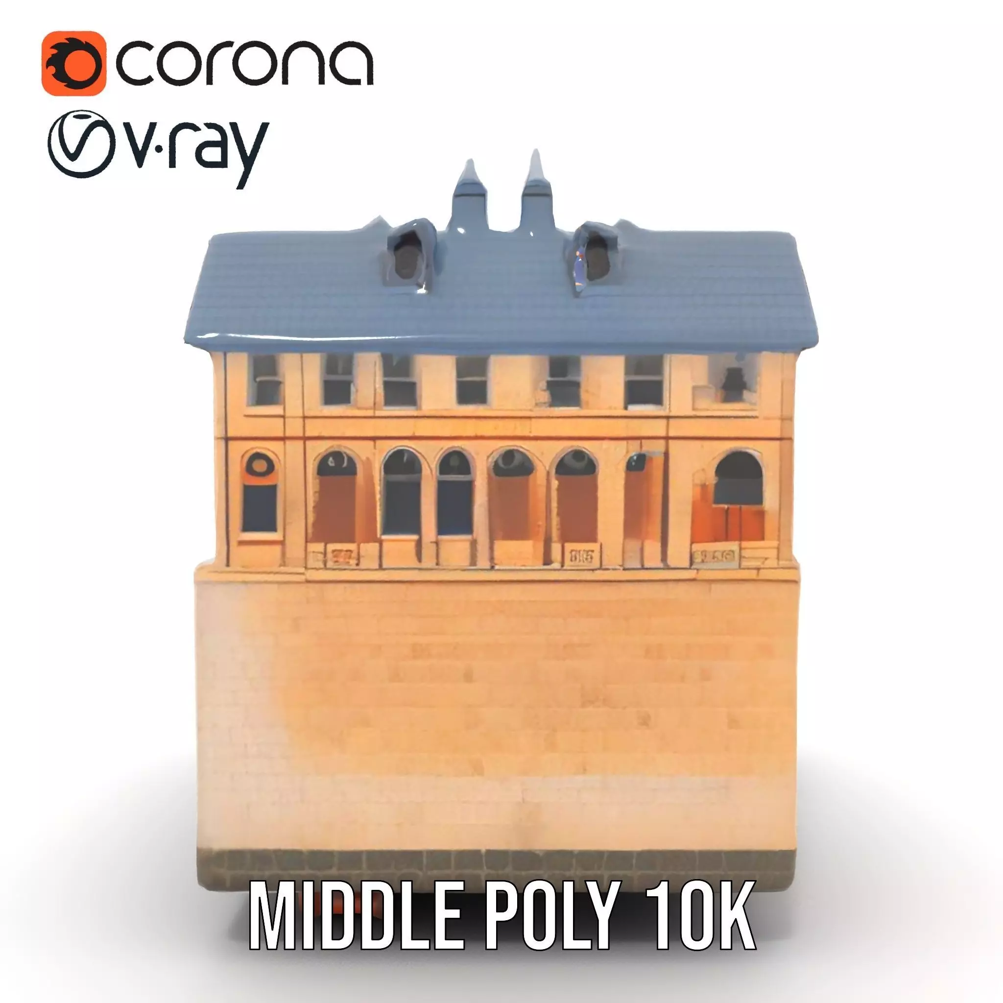 Rustic German Townhouse model pack Low-poly 3D model_11