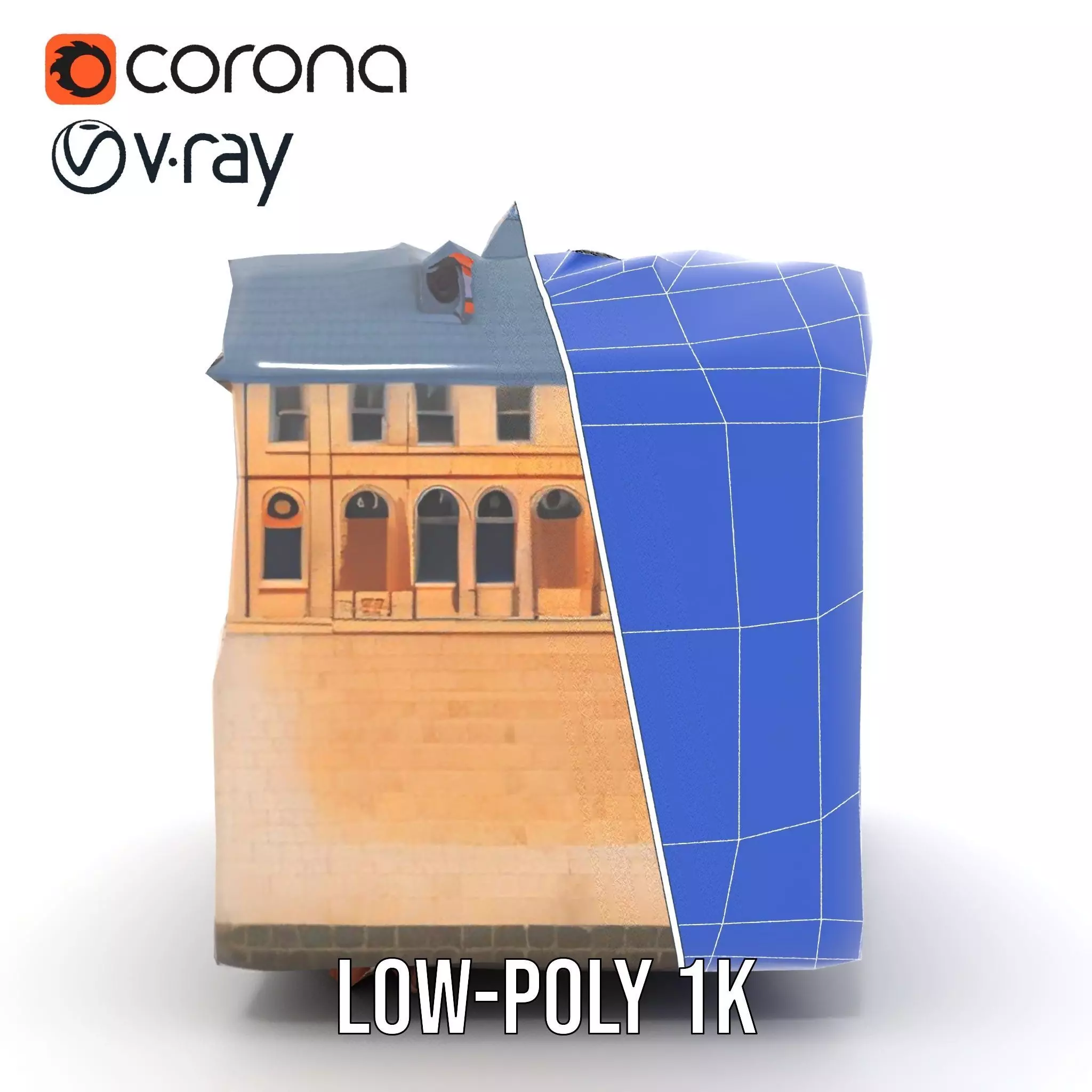 Rustic German Townhouse model pack Low-poly 3D model_27