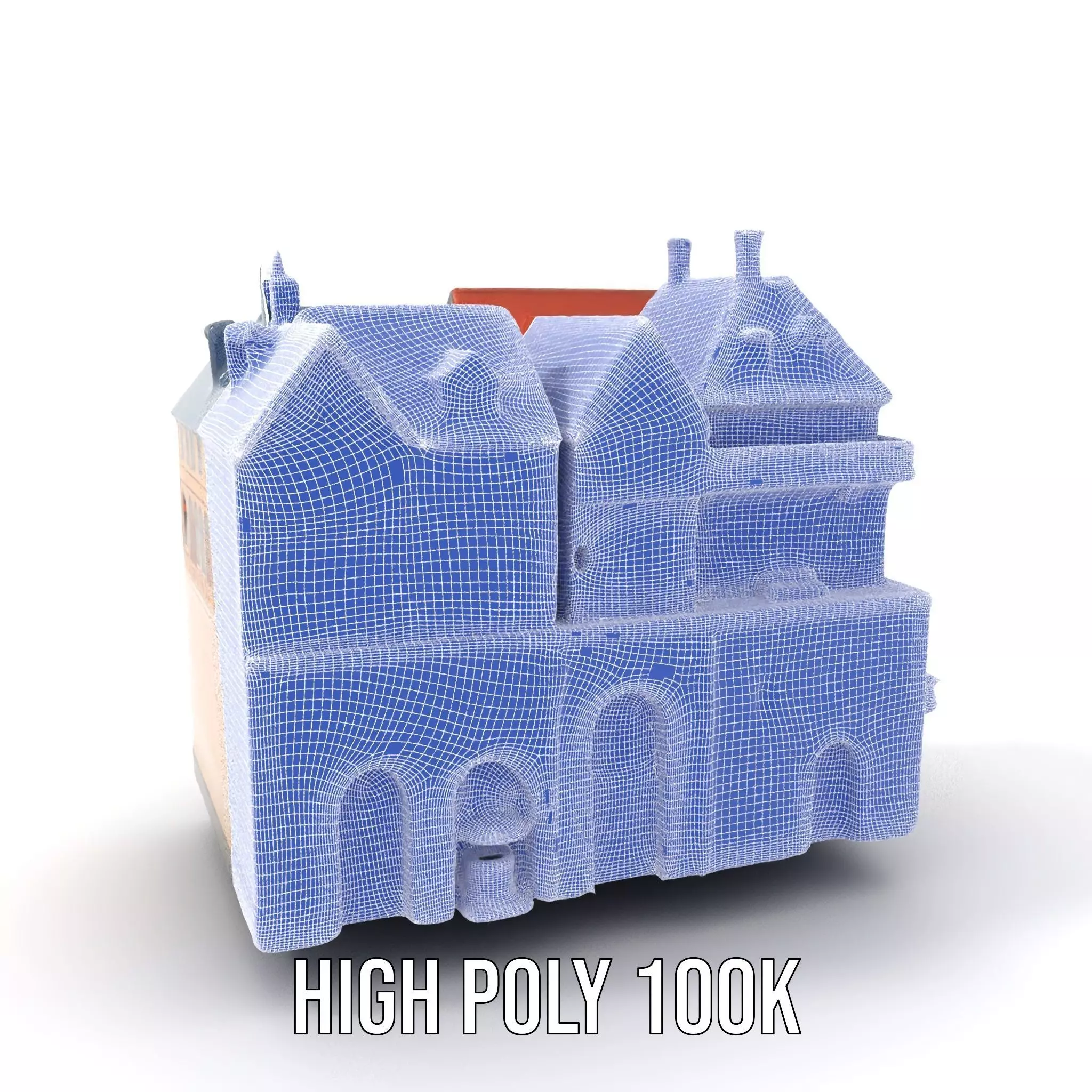 Rustic German Townhouse model pack Low-poly 3D model_4