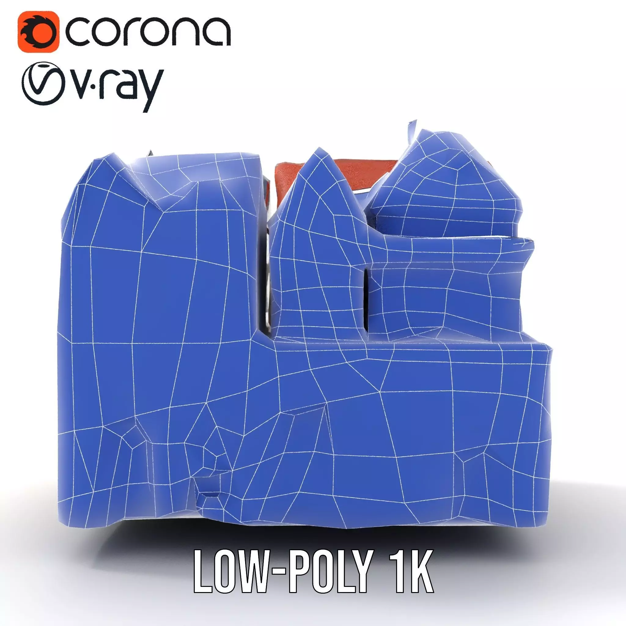 Rustic German Townhouse model pack Low-poly 3D model_30