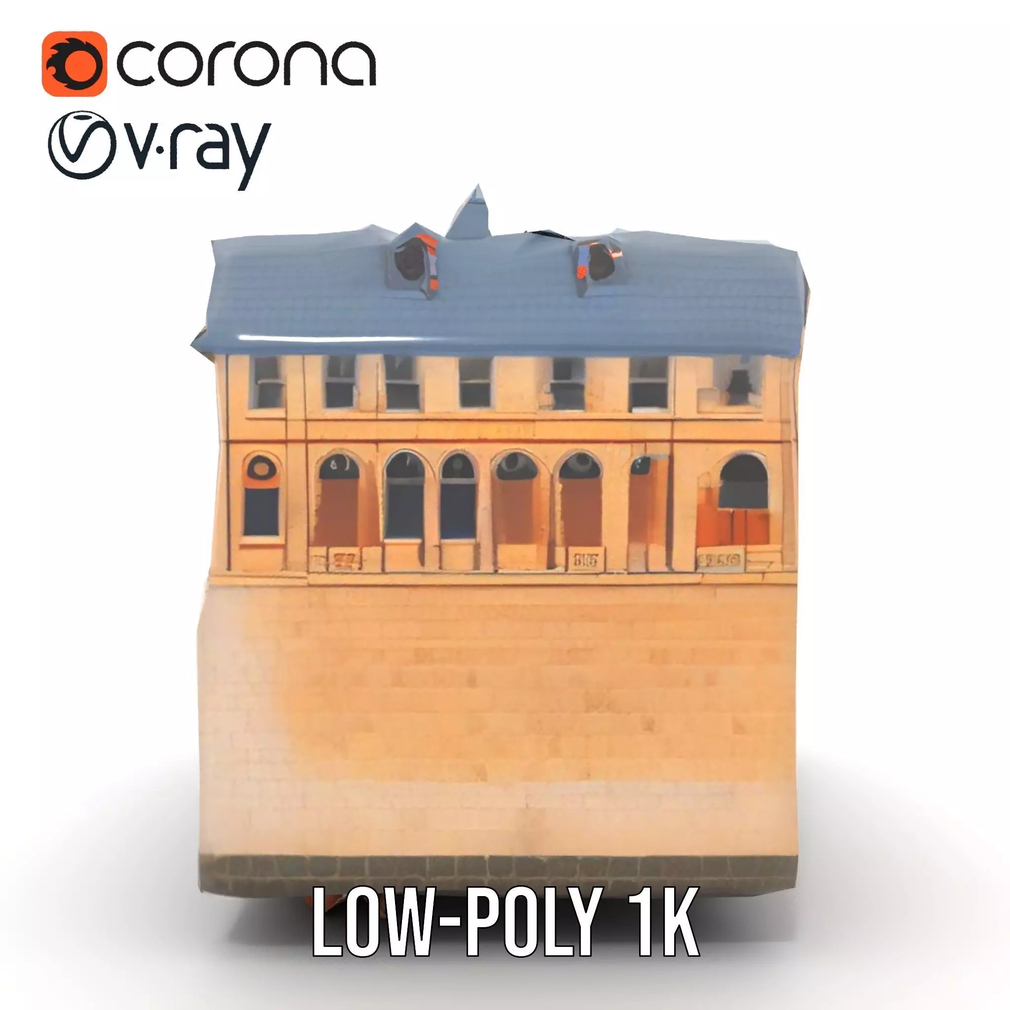 Rustic German Townhouse model pack Low-poly 3D model_9