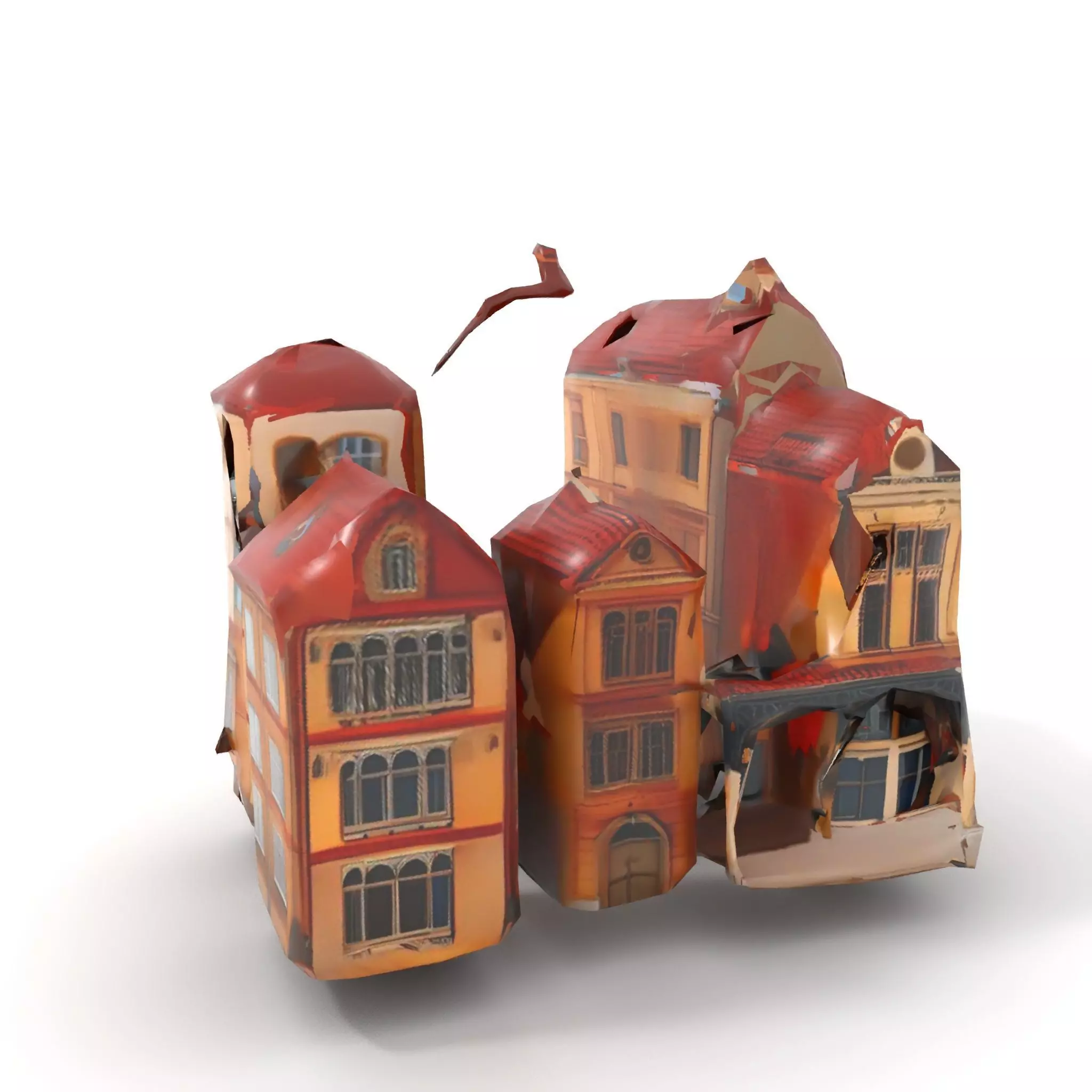 Victorian Townhouse model pack Low-poly 3D model_14