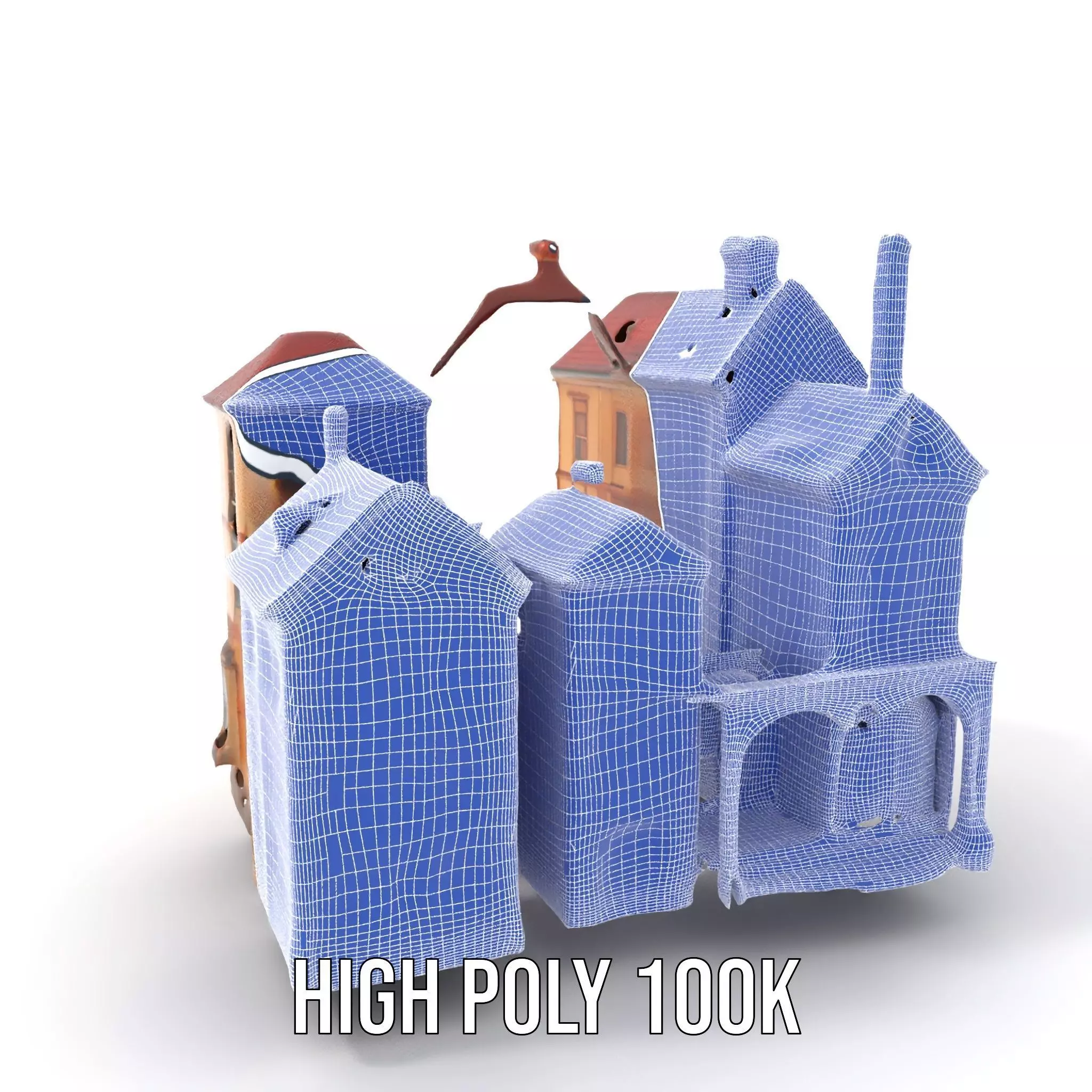 Victorian Townhouse model pack Low-poly 3D model_4