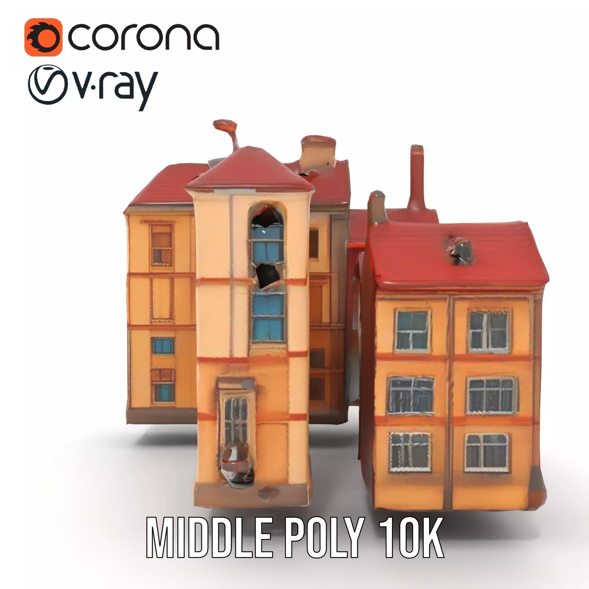Victorian Townhouse model pack Low-poly 3D model_20