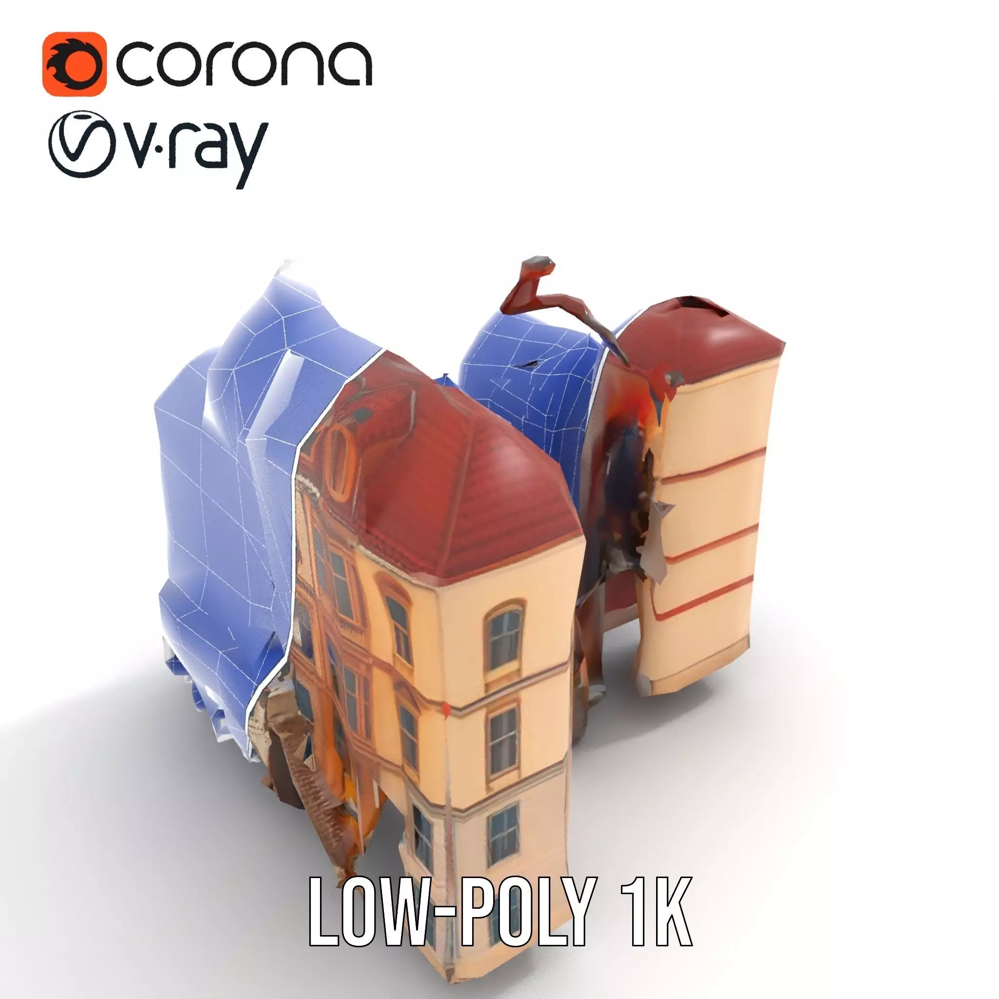 Victorian Townhouse model pack Low-poly 3D model_27