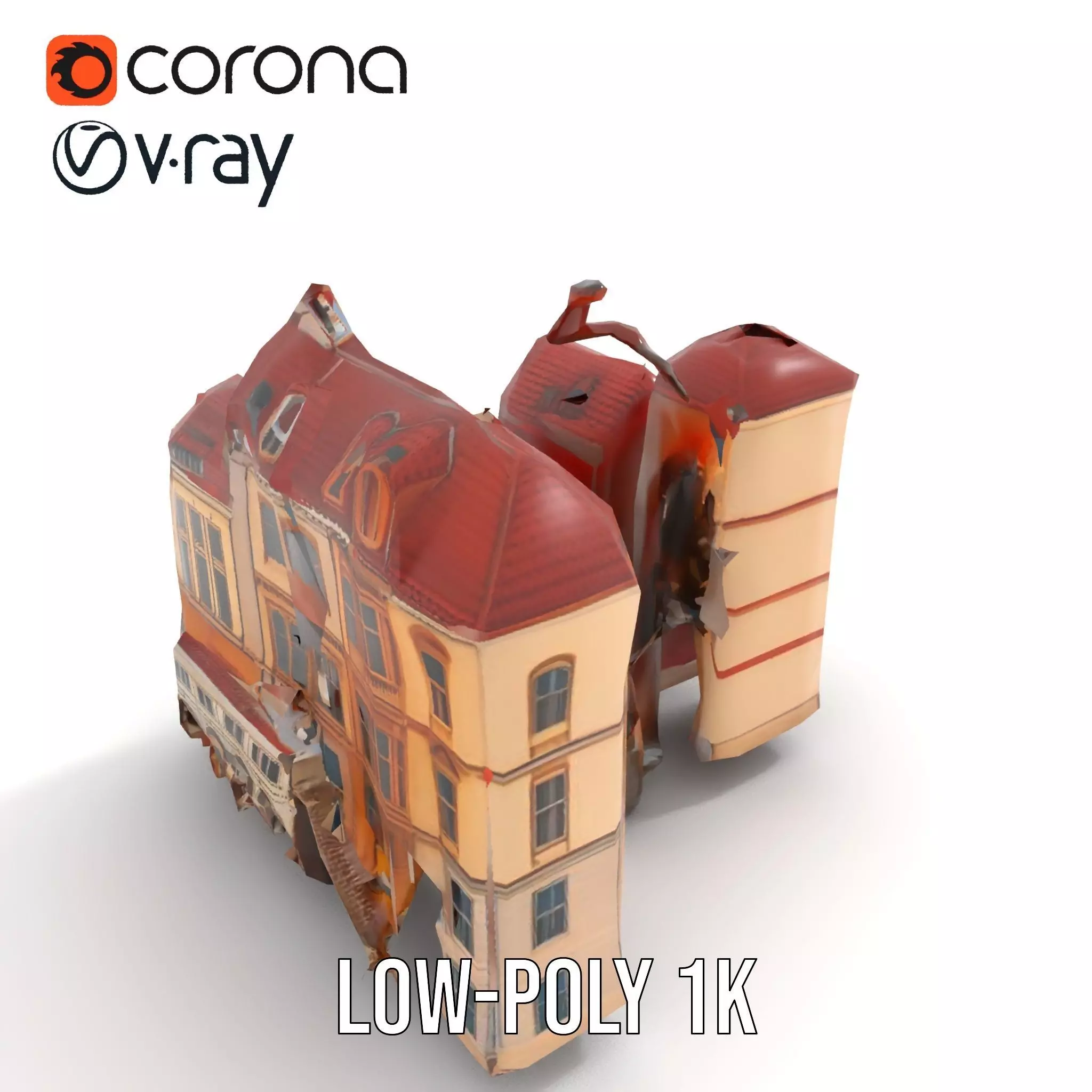 Victorian Townhouse model pack Low-poly 3D model_16