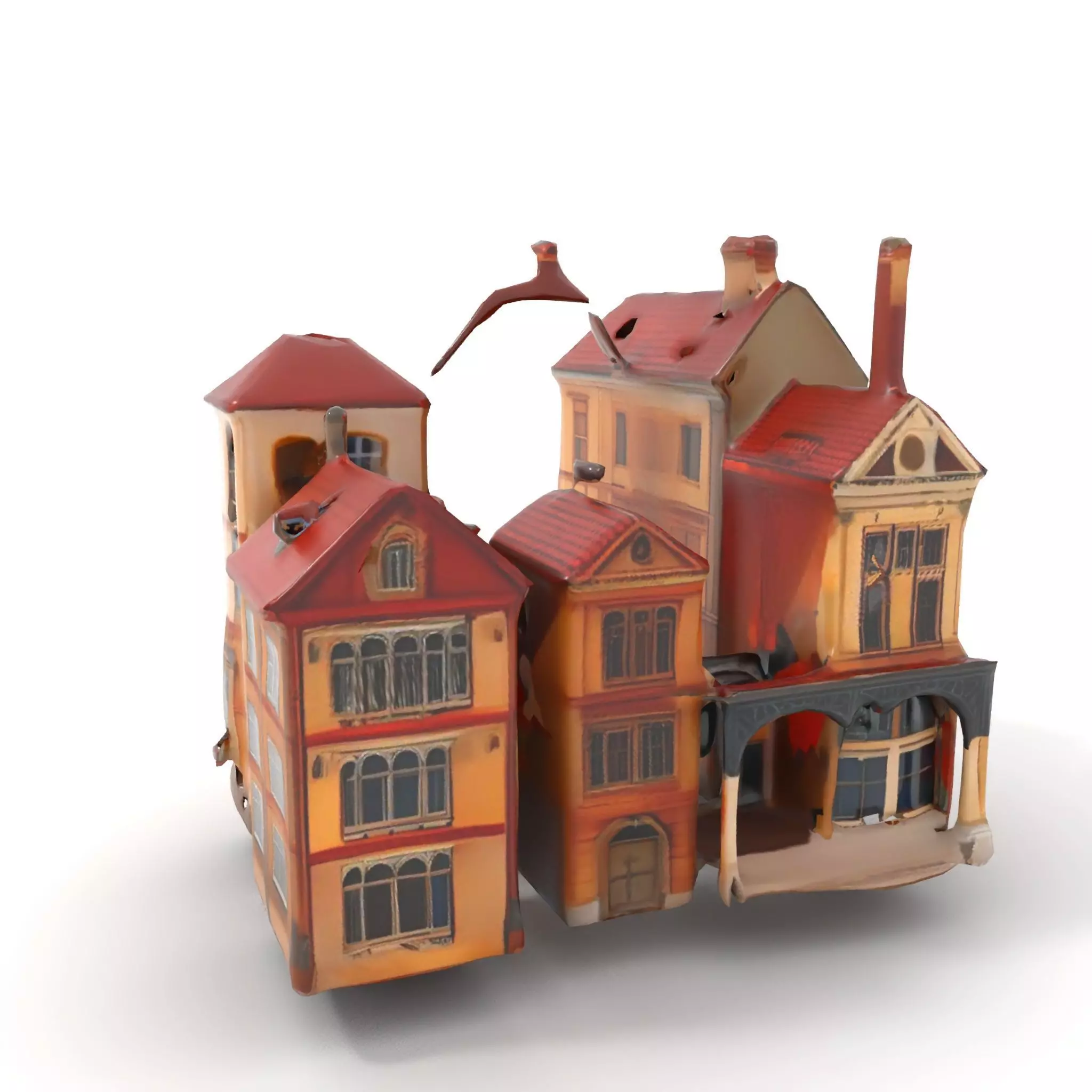 Victorian Townhouse model pack Low-poly 3D model_11