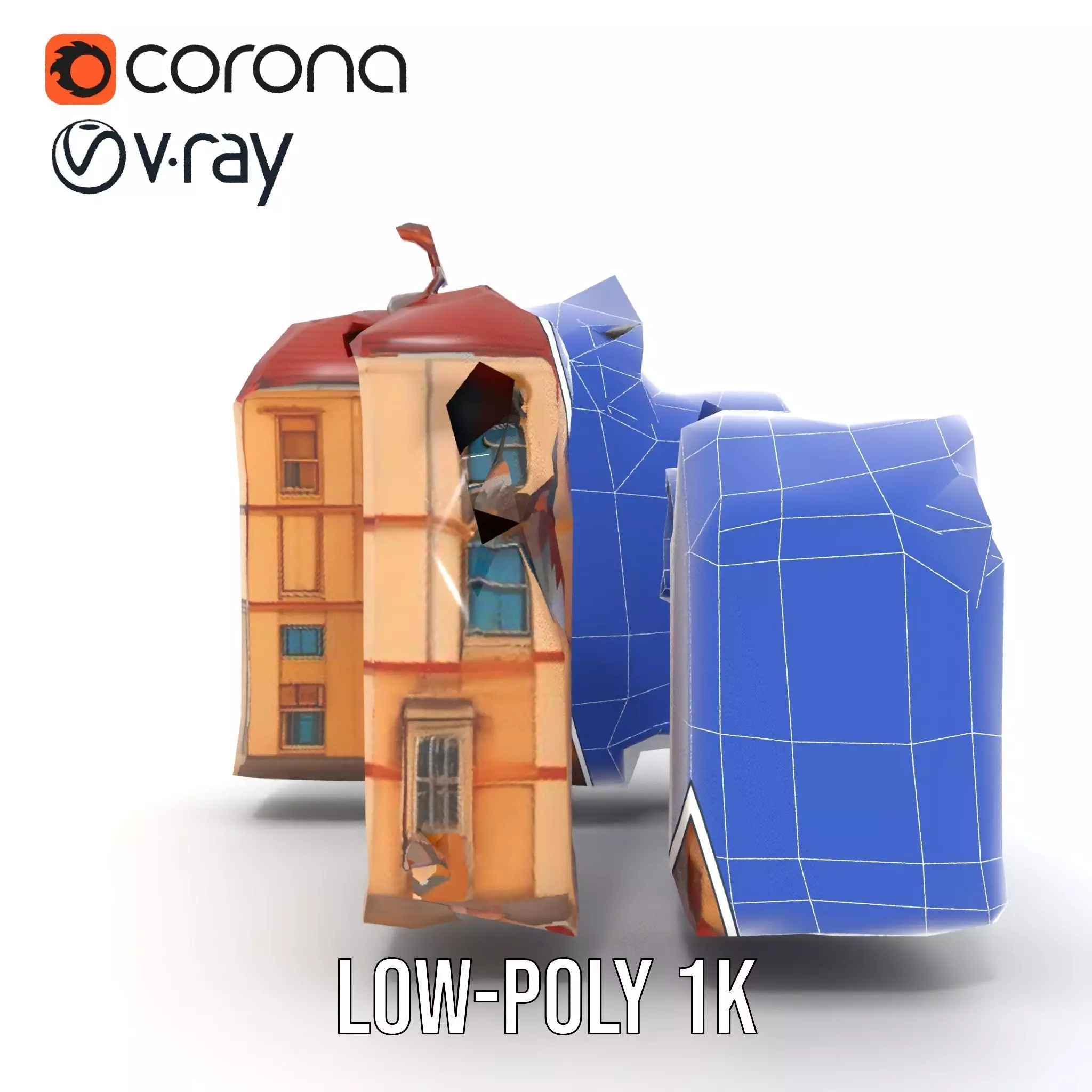 Victorian Townhouse model pack Low-poly 3D model_19