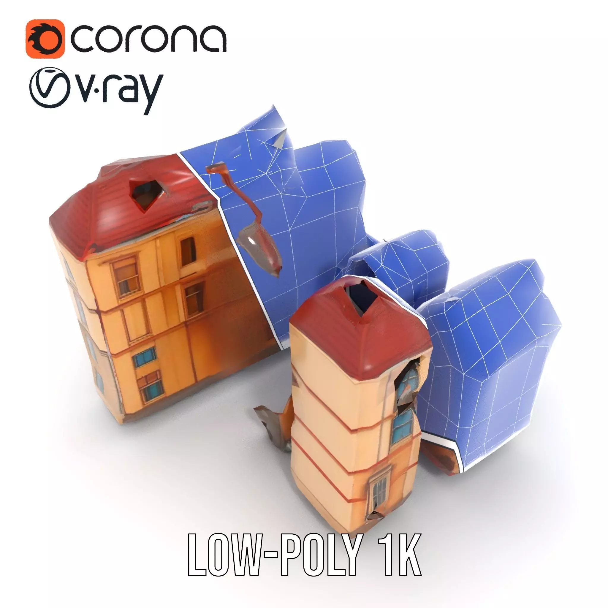 Victorian Townhouse model pack Low-poly 3D model_24