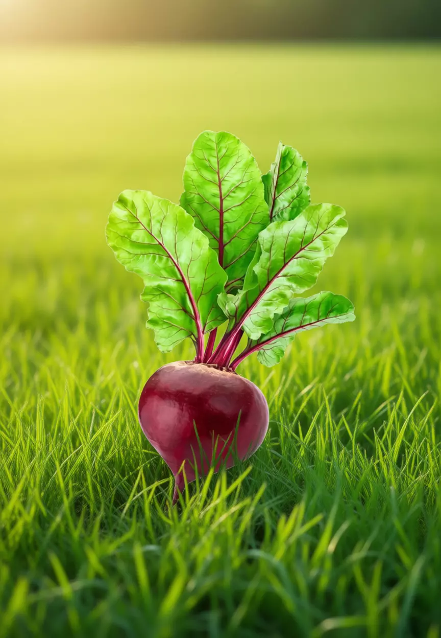 Ultra-Realistic Beetroot 3D Model Red Root with Green Leaves Low-poly 3D model_4
