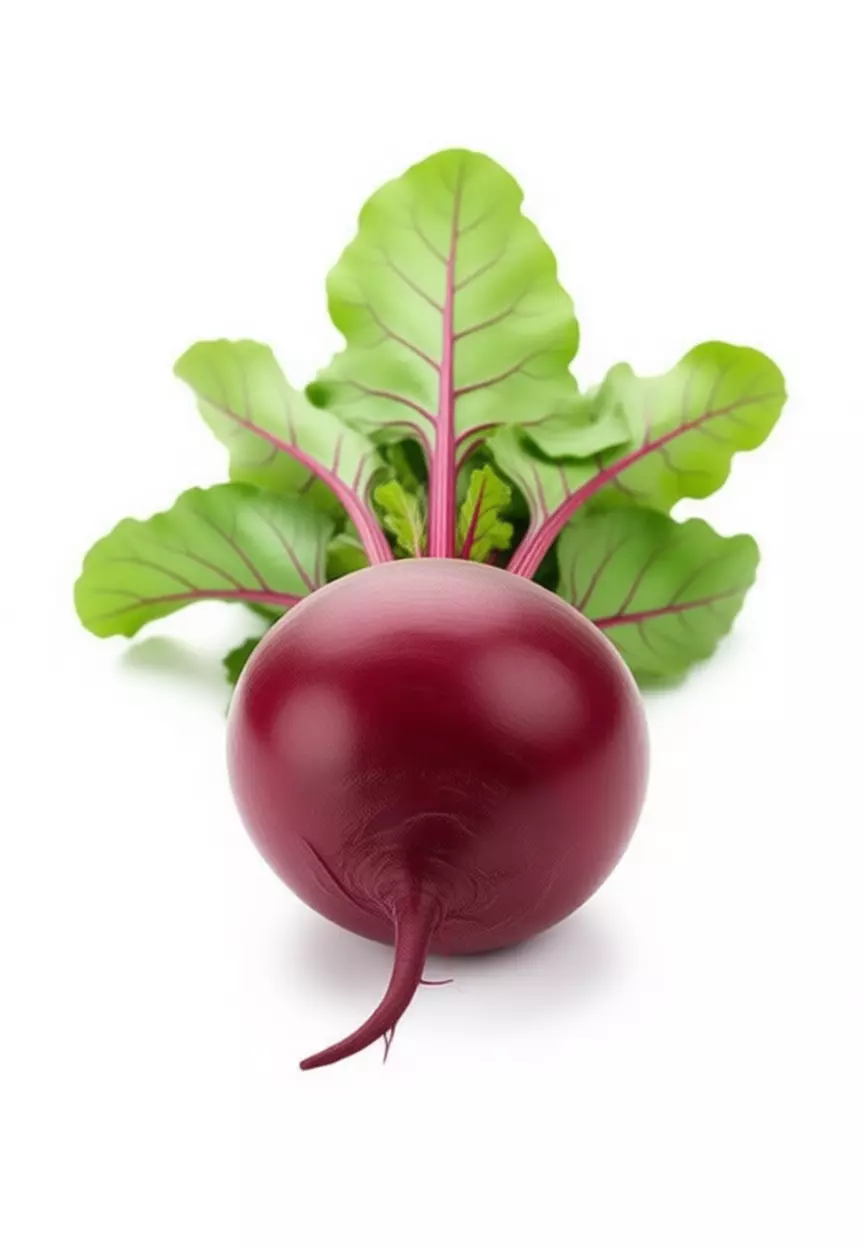 Ultra-Realistic Beetroot 3D Model Red Root with Green Leaves Low-poly 3D model_2